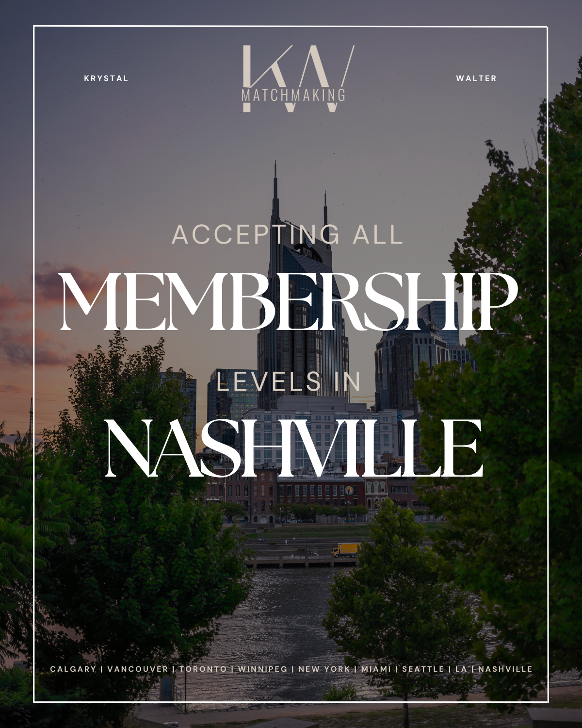 Krystal Walter Matchmaking Launches in Nashville: Memberships Now Open