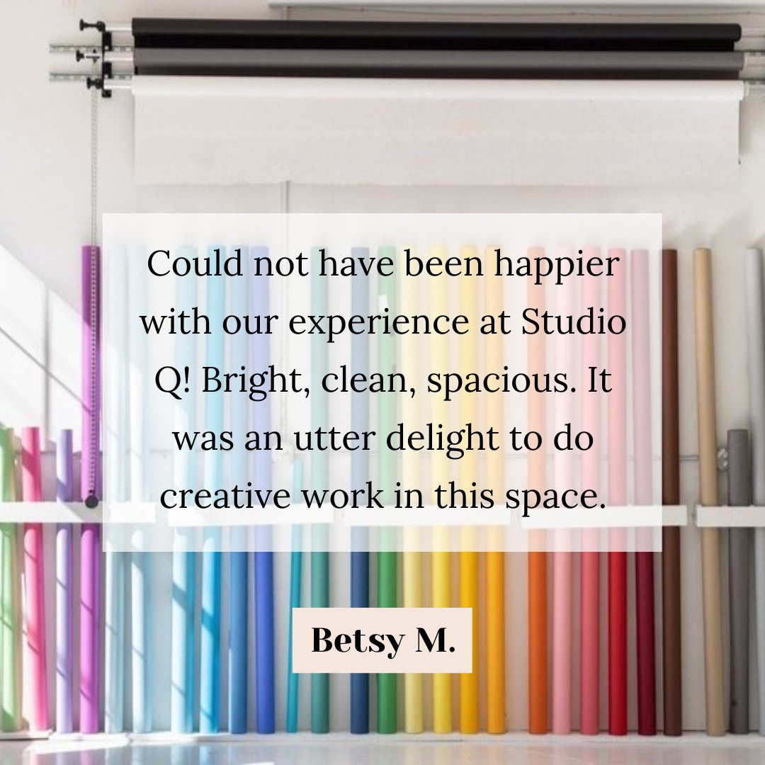 We built Studio Q to be a place where creatives can show up, spread out, and do their best work. Grateful for the kind words from folks who&rsquo;ve done just that.⁠
⁠
 #StudioRental #MinneapolisStudio #CustomerQuote #MinneapolisPhotographyStudio⁠