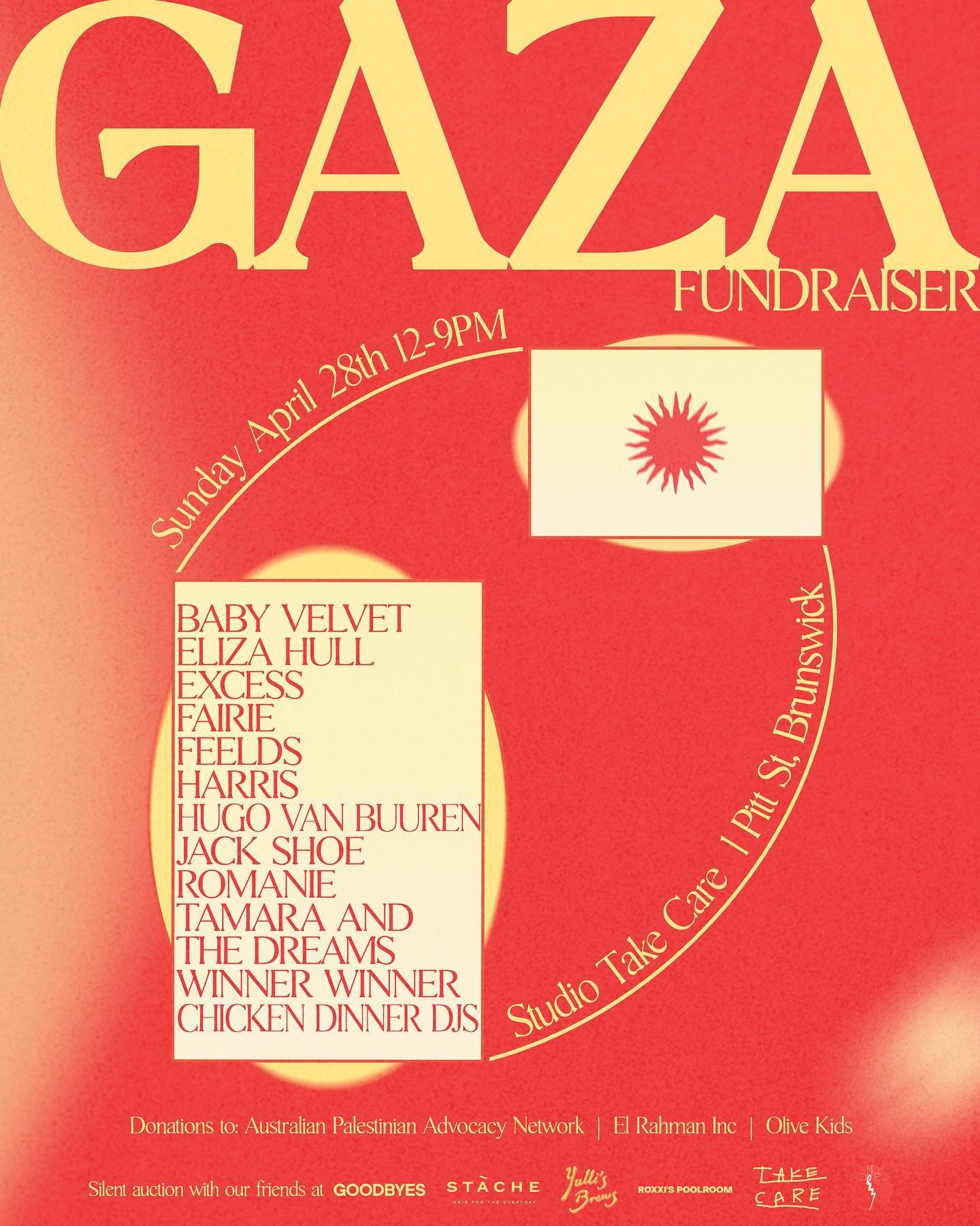 On Sunday 28th of April we&rsquo;re playing and helping to organise a fundraiser event for Gaza together with a small group of Naarm music friends who stand in solidarity with people suffering from the violence and ongoing humanitarian crisis happeni