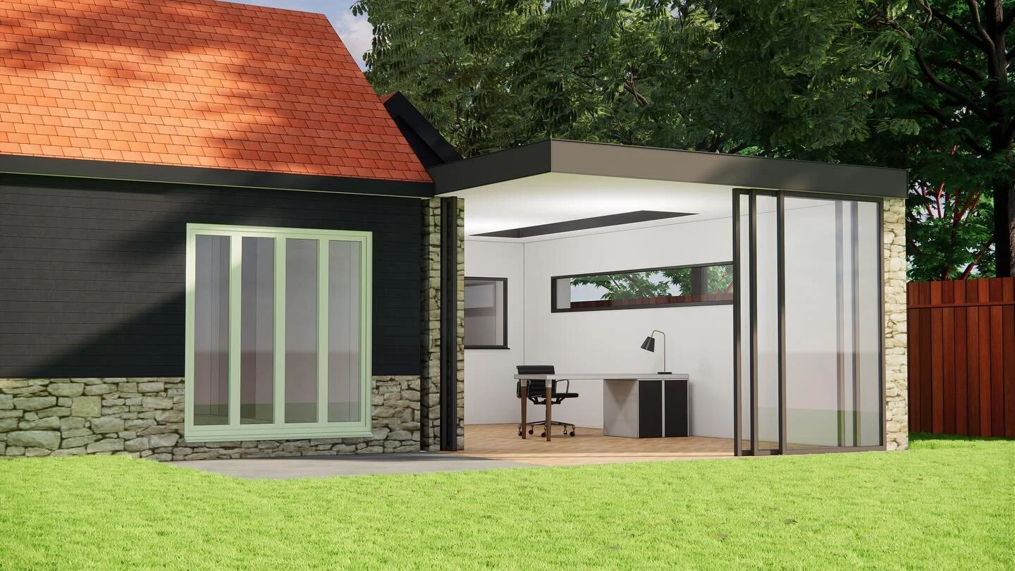 Cantilevered corner sliding door concept for this office extension project in Horsham 👌

#architecture #extension #sussexextension #sussexbuilders #slidingdoors #archdaily #archidaily