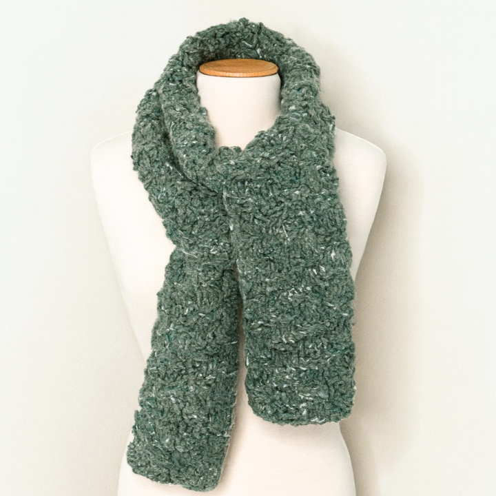 Simple Basket Weave Knit Scarf