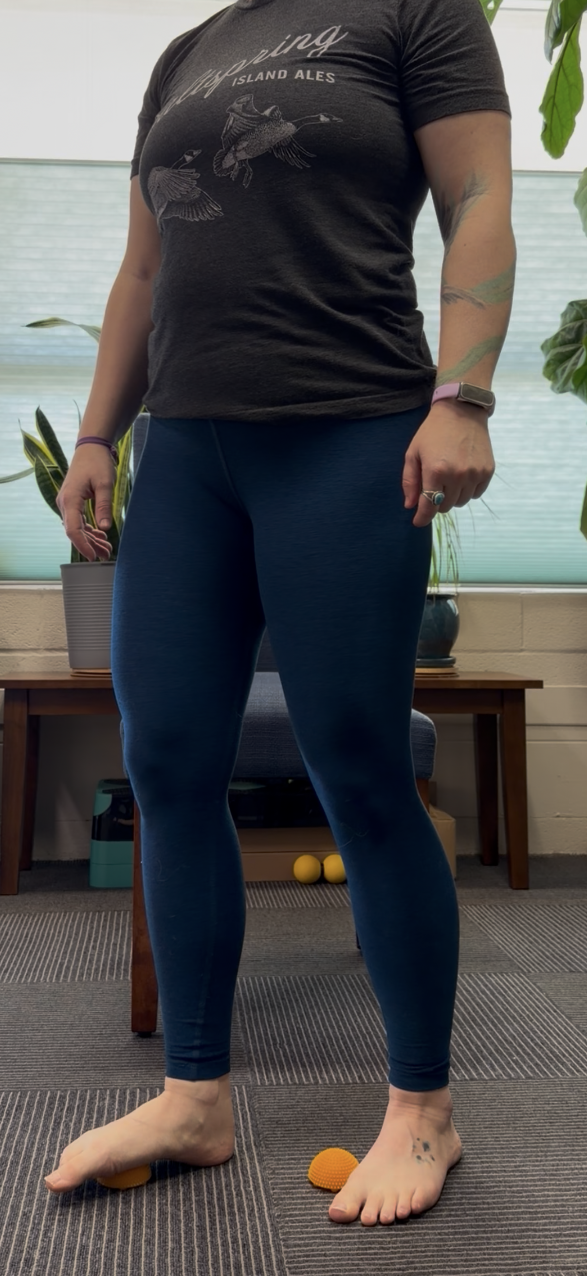 fascia stretch therapist demonstrating mobility tool for foot pain in Santa Rosa