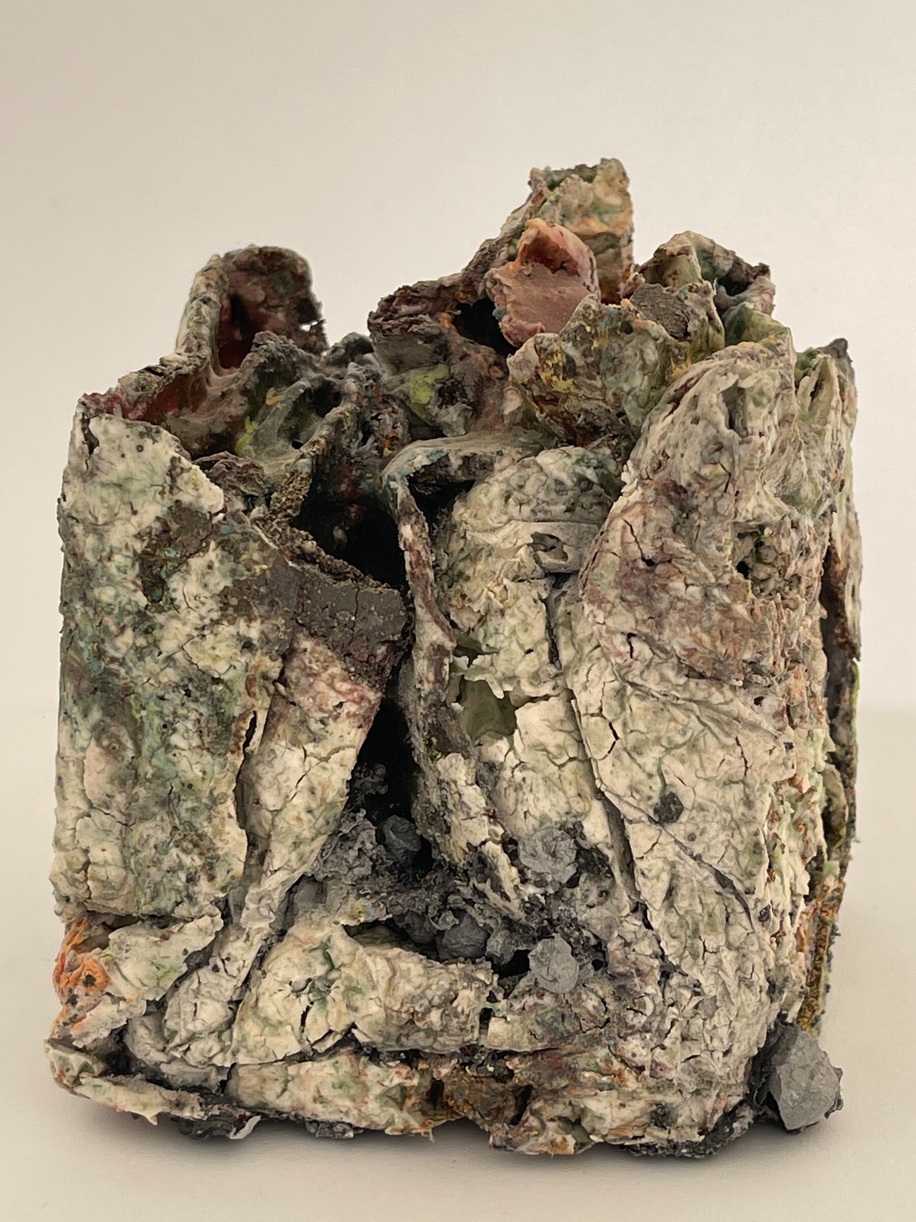 Cube series, porcelain with dry glaze 2020.