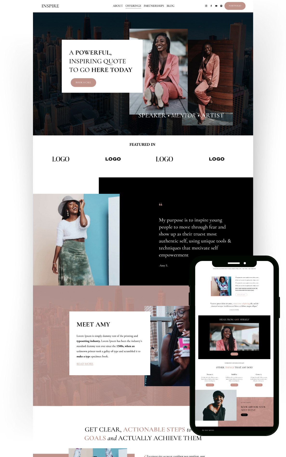 Inspire template - $299