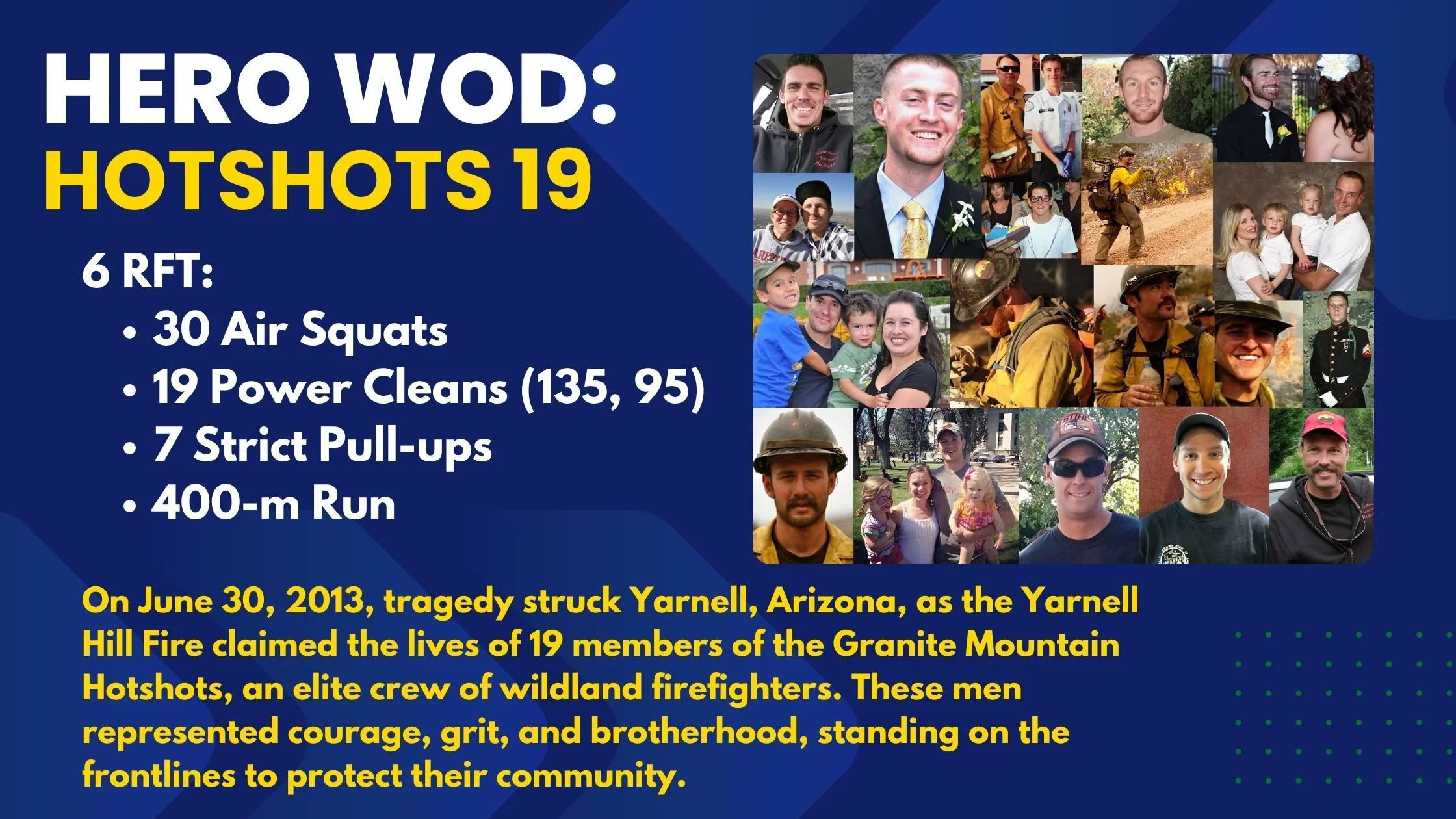 Hero WOD Hotshots 19: Honoring the Granite Mountain Crew