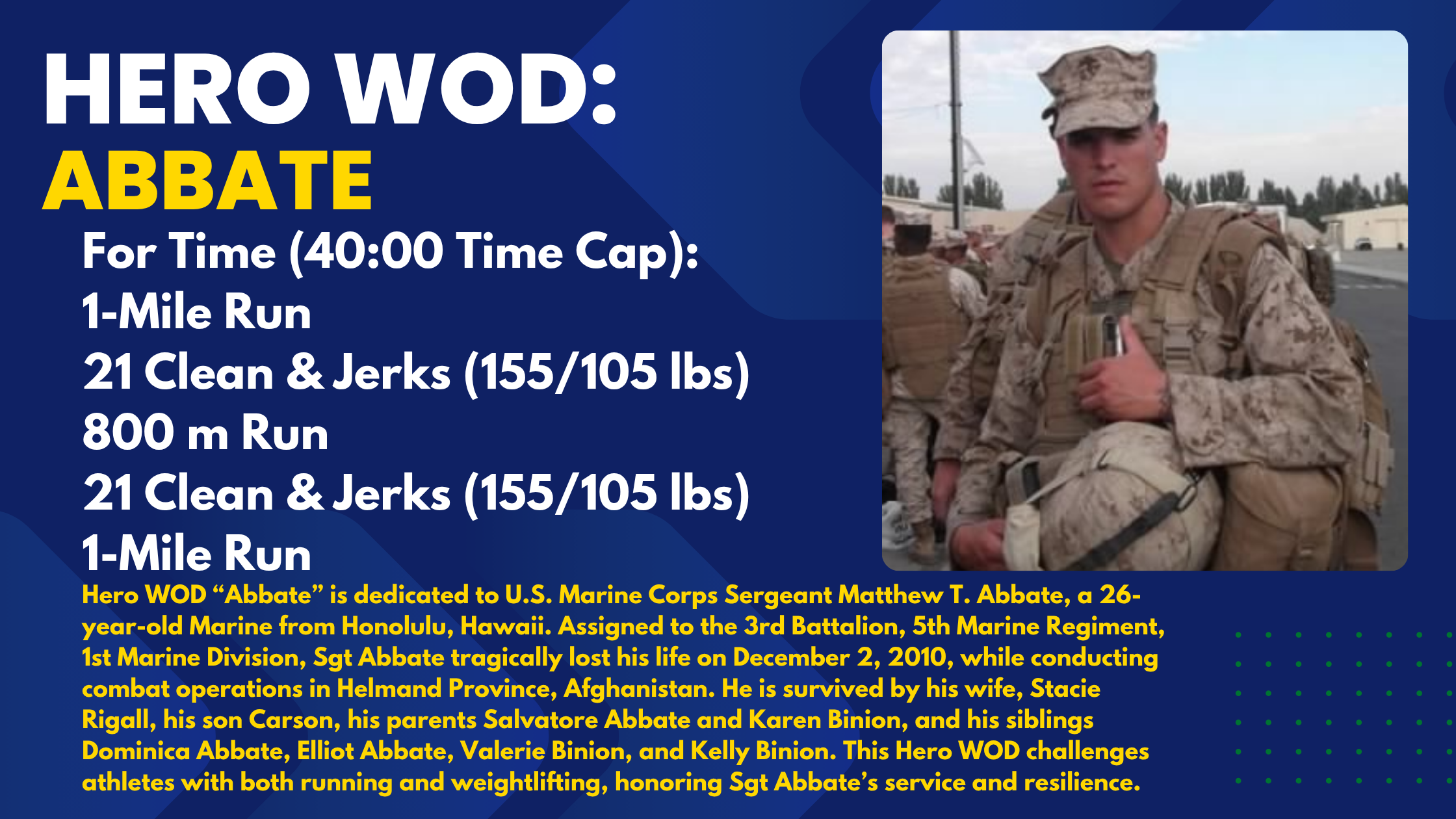 Hero WOD Abbate: Strength &amp; Endurance Tribute