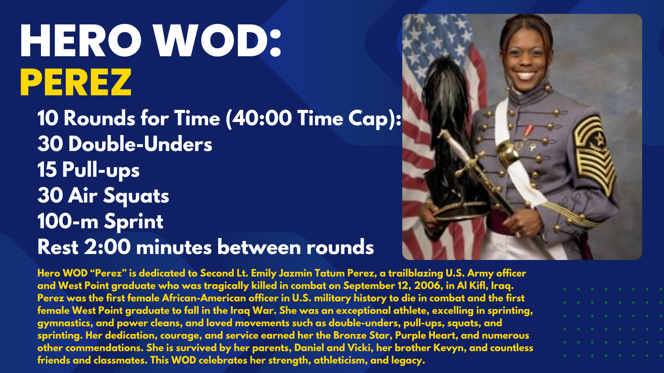 Hero WOD Perez: Honoring Courage and Athleticism