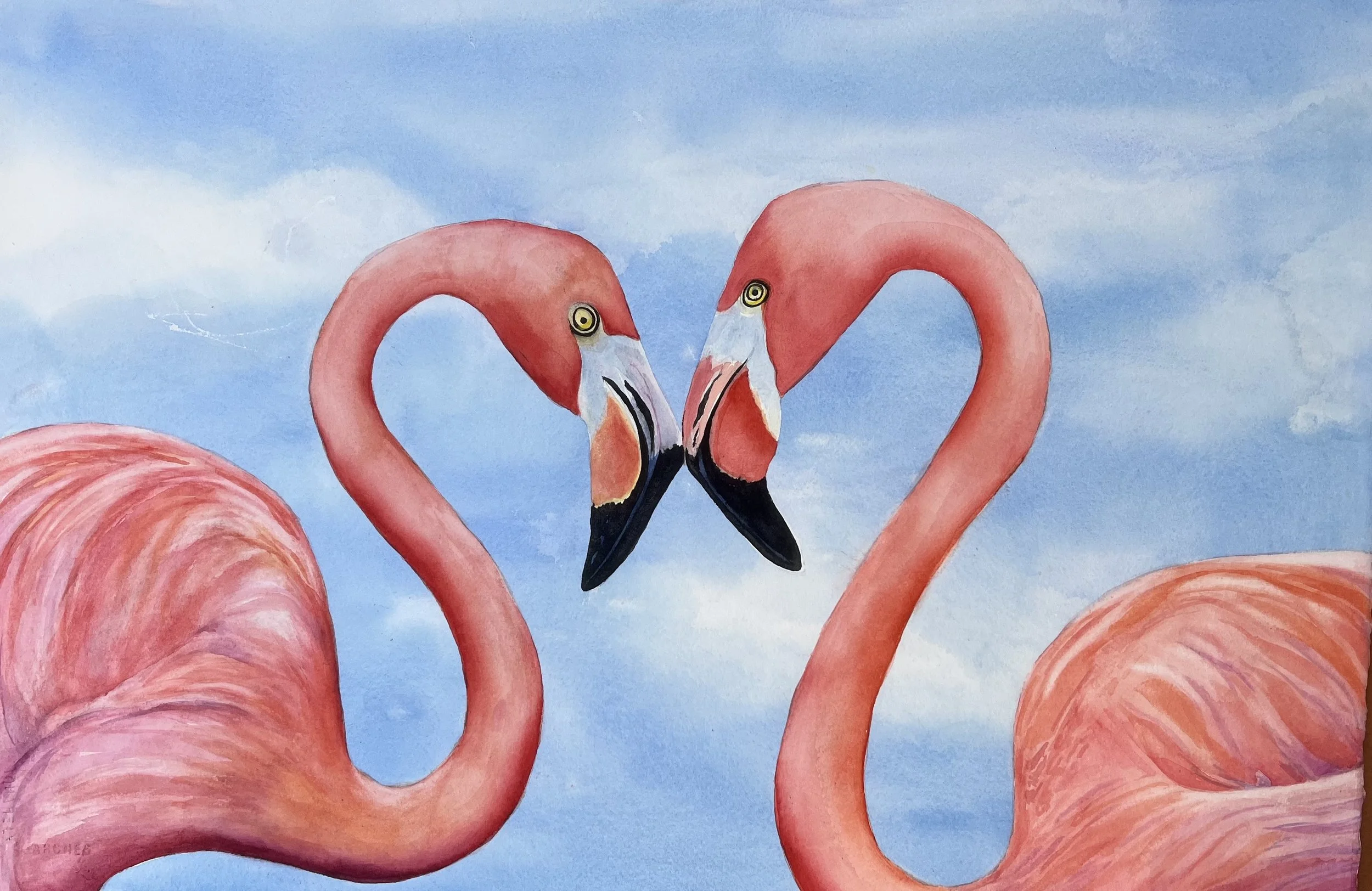 Flamingo Heart - 14x22