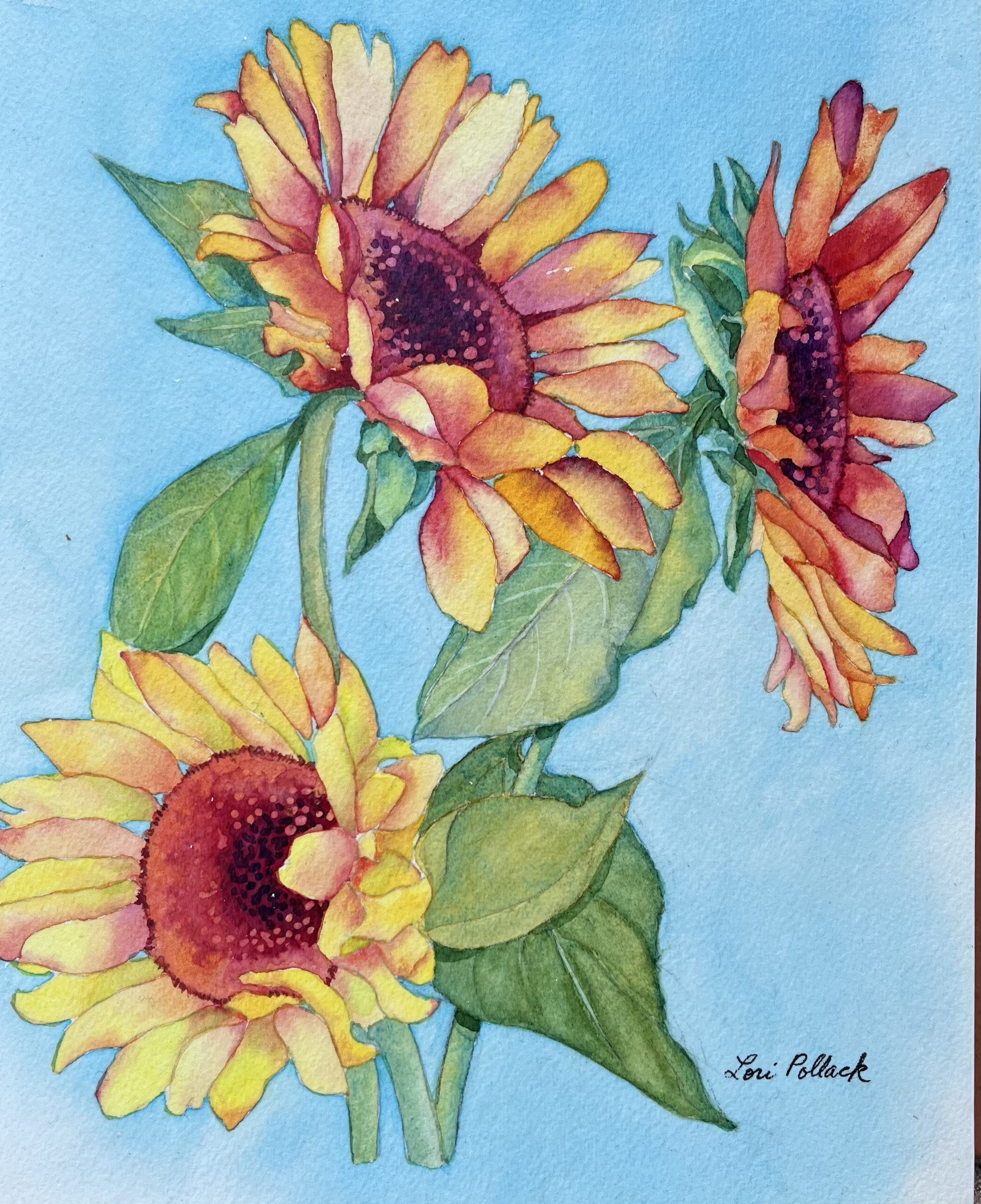 Three Sunflowers - 10x8

Mounted on a wooden cradle &
Ready to Hang!