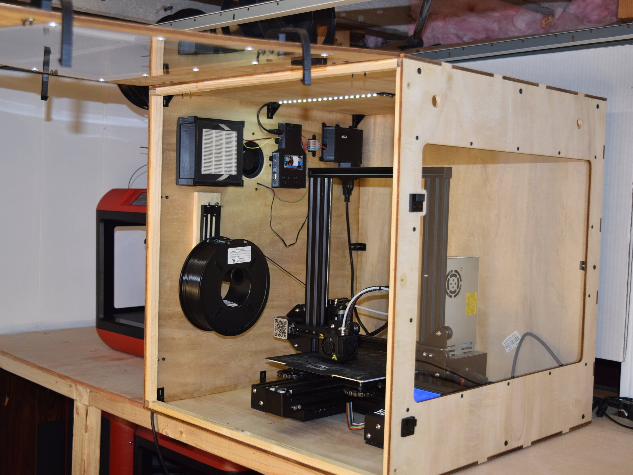 3D Printer Air Purification Scrub Cabinet/Fume Hood/Enclosure by Makergadgets 
