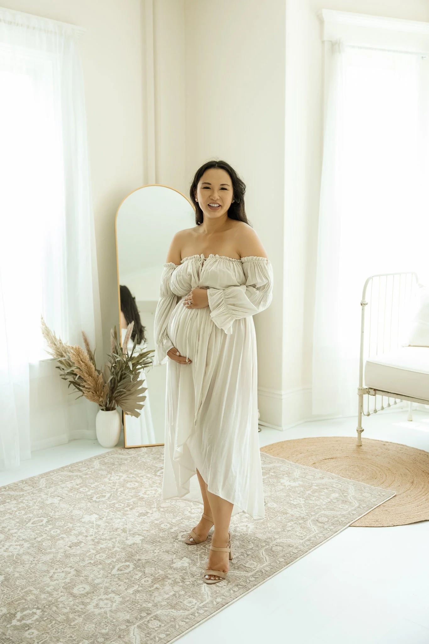 Ivory Peasant Dress SM-L