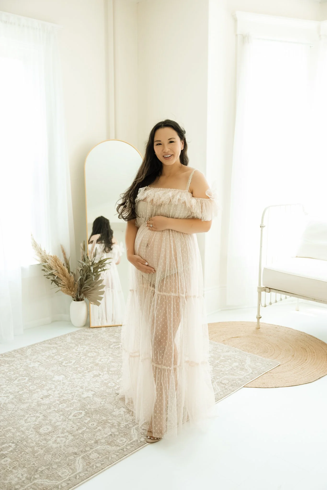 Blush Polkadot Tulle Dress SM-L