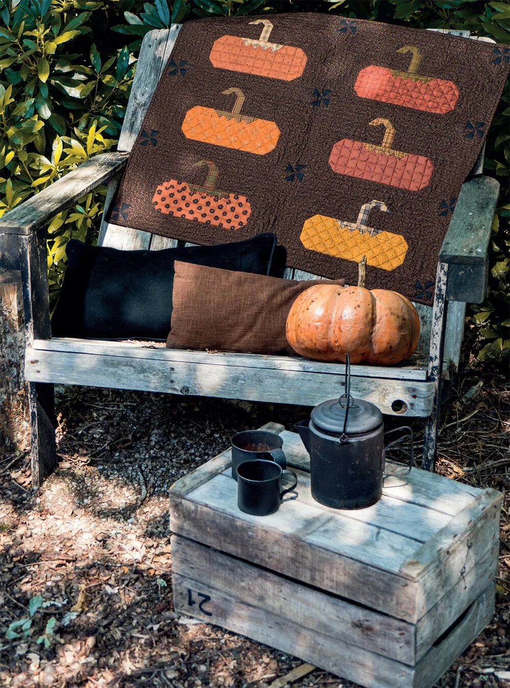 Original Quilt Design 'Cinderella Pumpkins' Featured in Simply Vintage Magazine Fall 2018