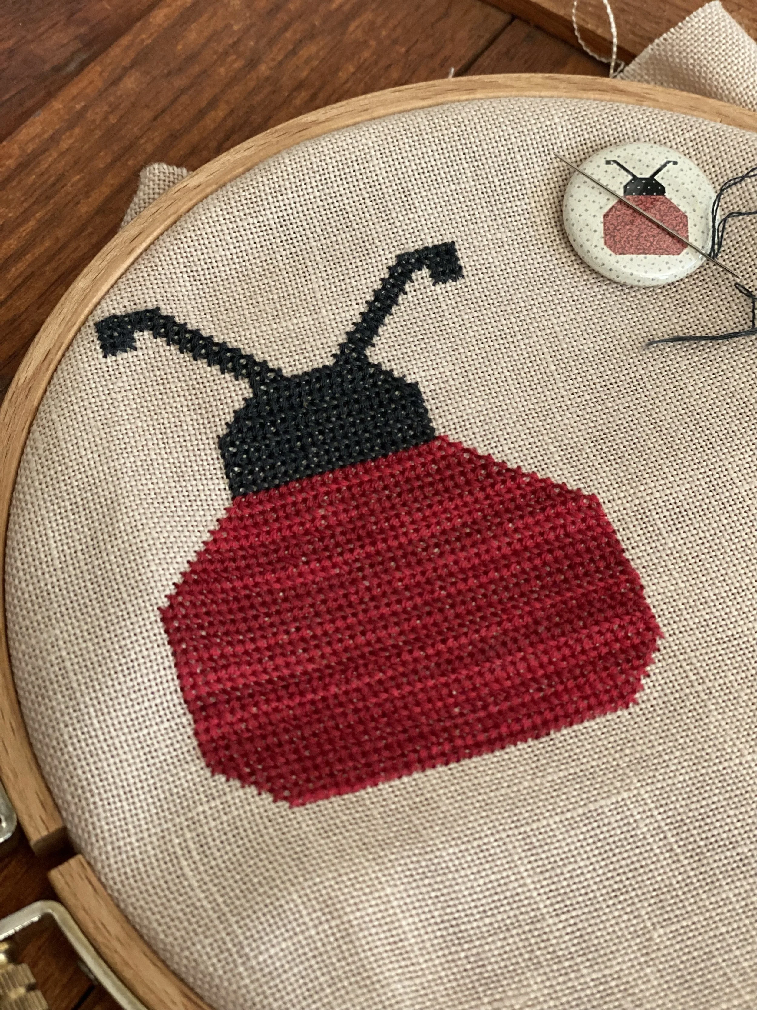 2 PDF Cross Stitch Patterns ~ Lolli's Garden Ladybug and Lolli's Sunflower from Laugh Yourself into Stitches