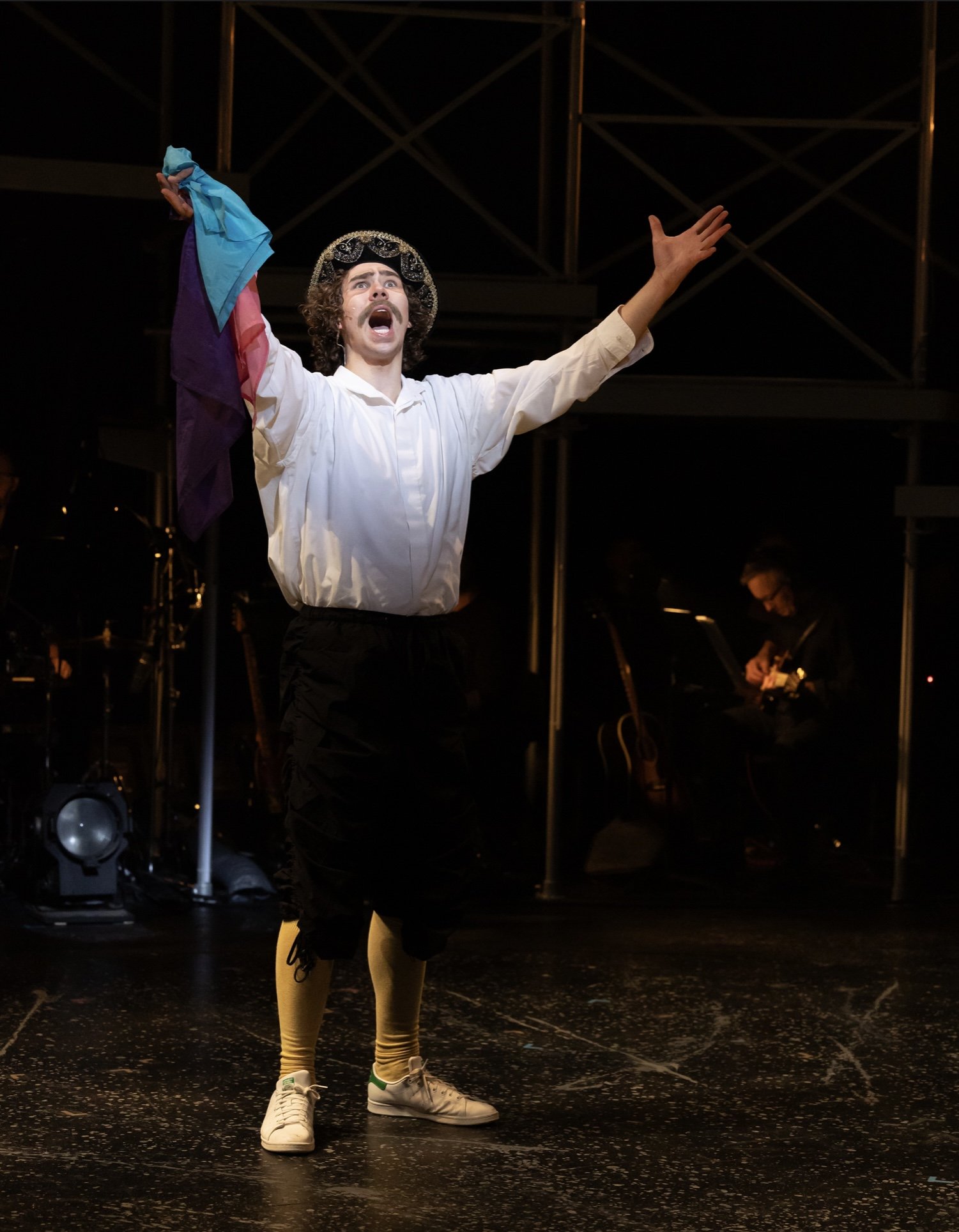 Weller Dorff as Dametas in 'Head Over Heels' at Syracuse University (Photo: Myron Martin)