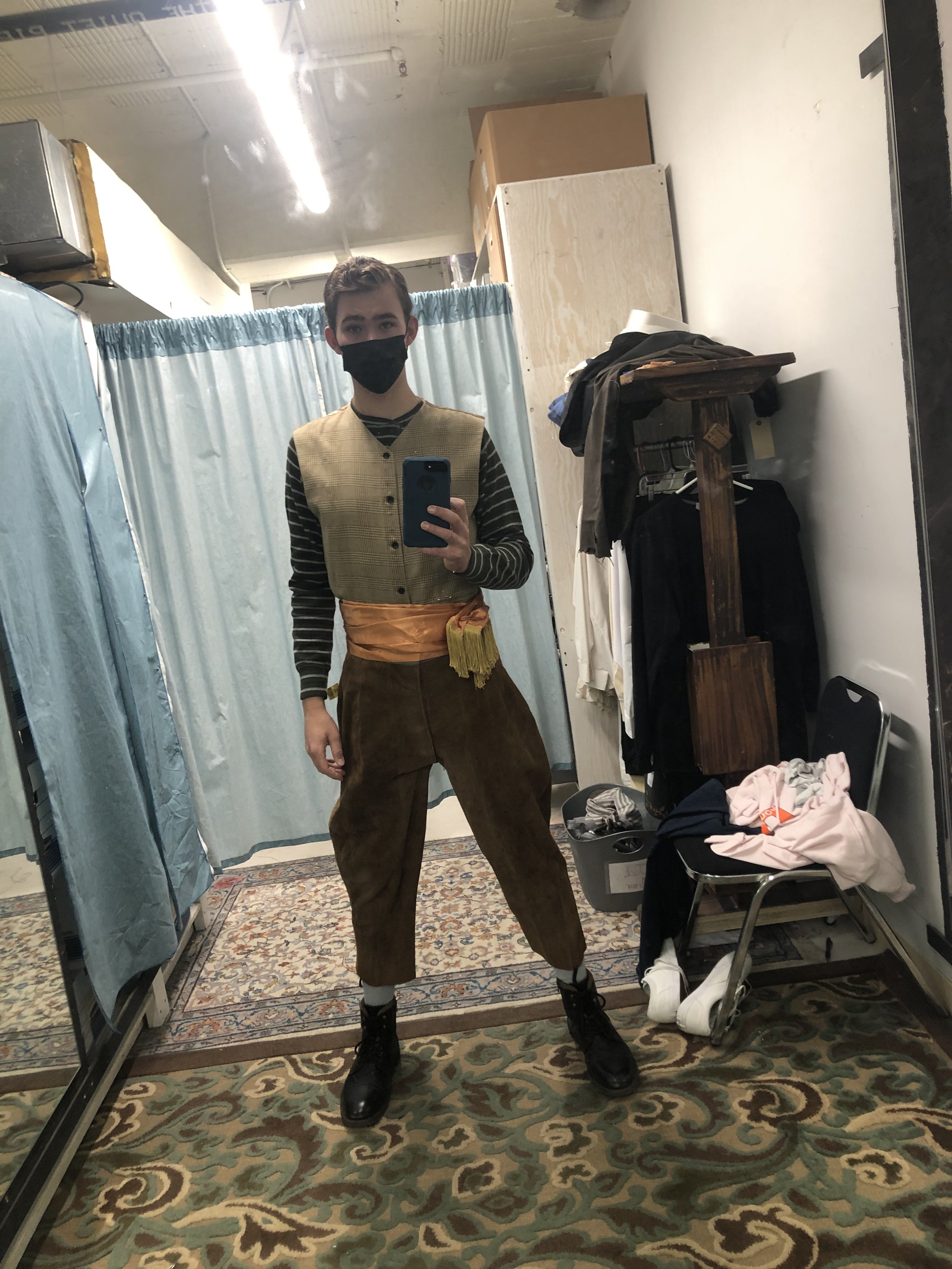 Weller in costume at Cinderella