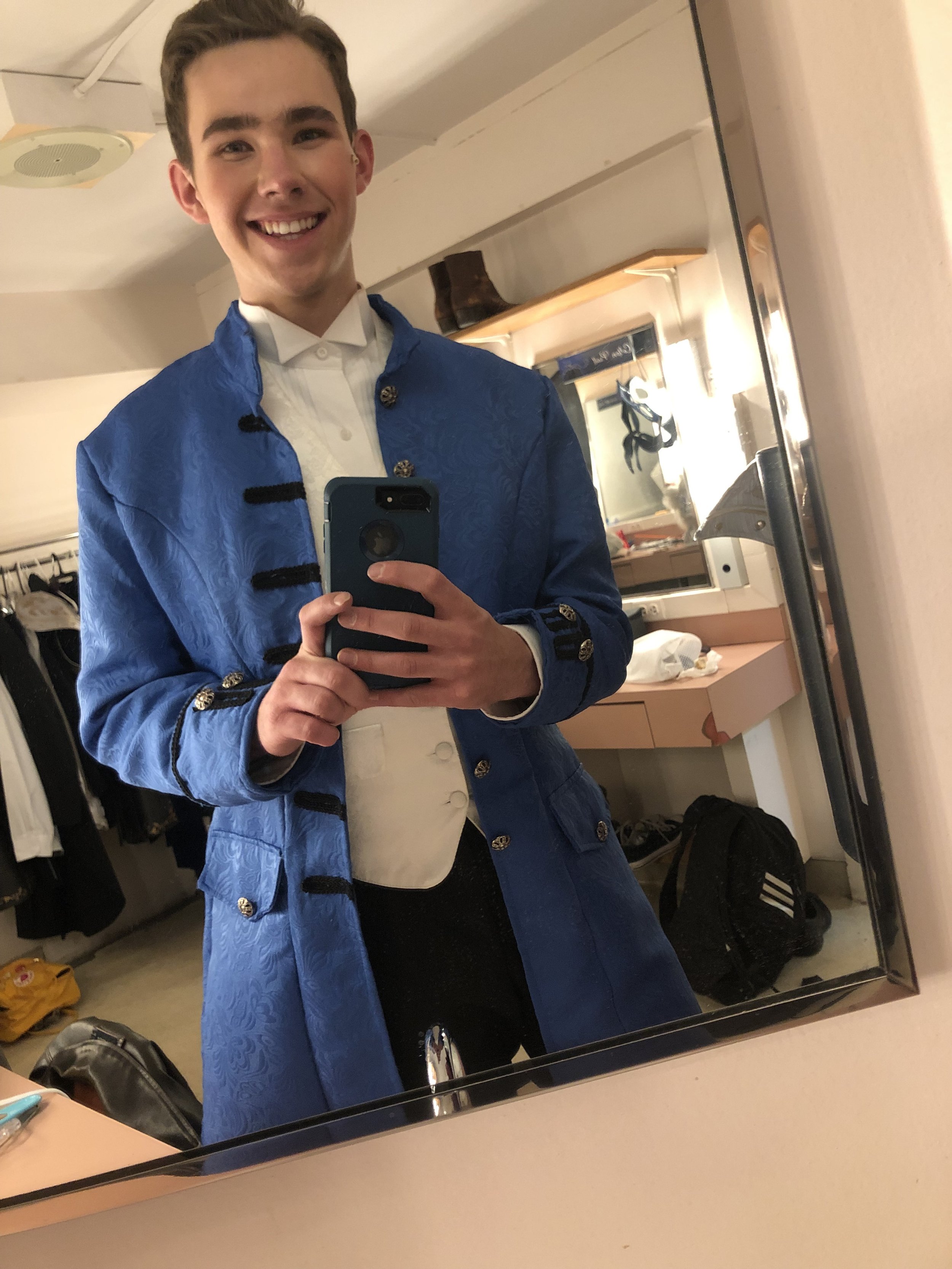 Weller in costume for Cinderella
