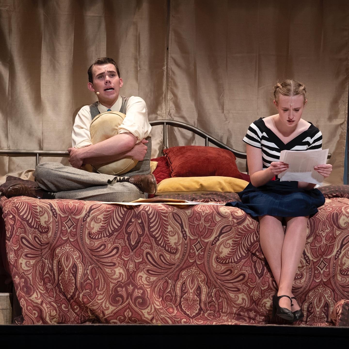 Weller Dorff as J. Bowden Hapgood with Carly Simpson as Fay Apple