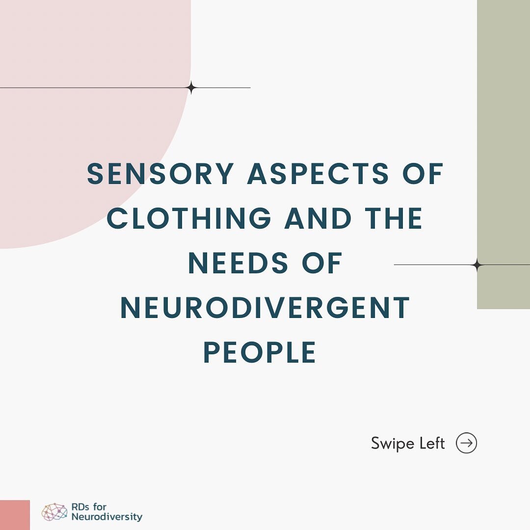 Sensory aspects of clothing and the needs of neurodivergent people ⁣
⁣
Being able to access sensory-friendly clothing that feels comfortable on our bodies is a need that is often dismissed. Our clothing needs to meet our sensory needs; it is not just