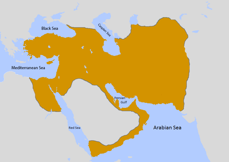 The Sassanids’ massive land mass at the time, stretching from modern-day Egypt to modern-day Pakistan.