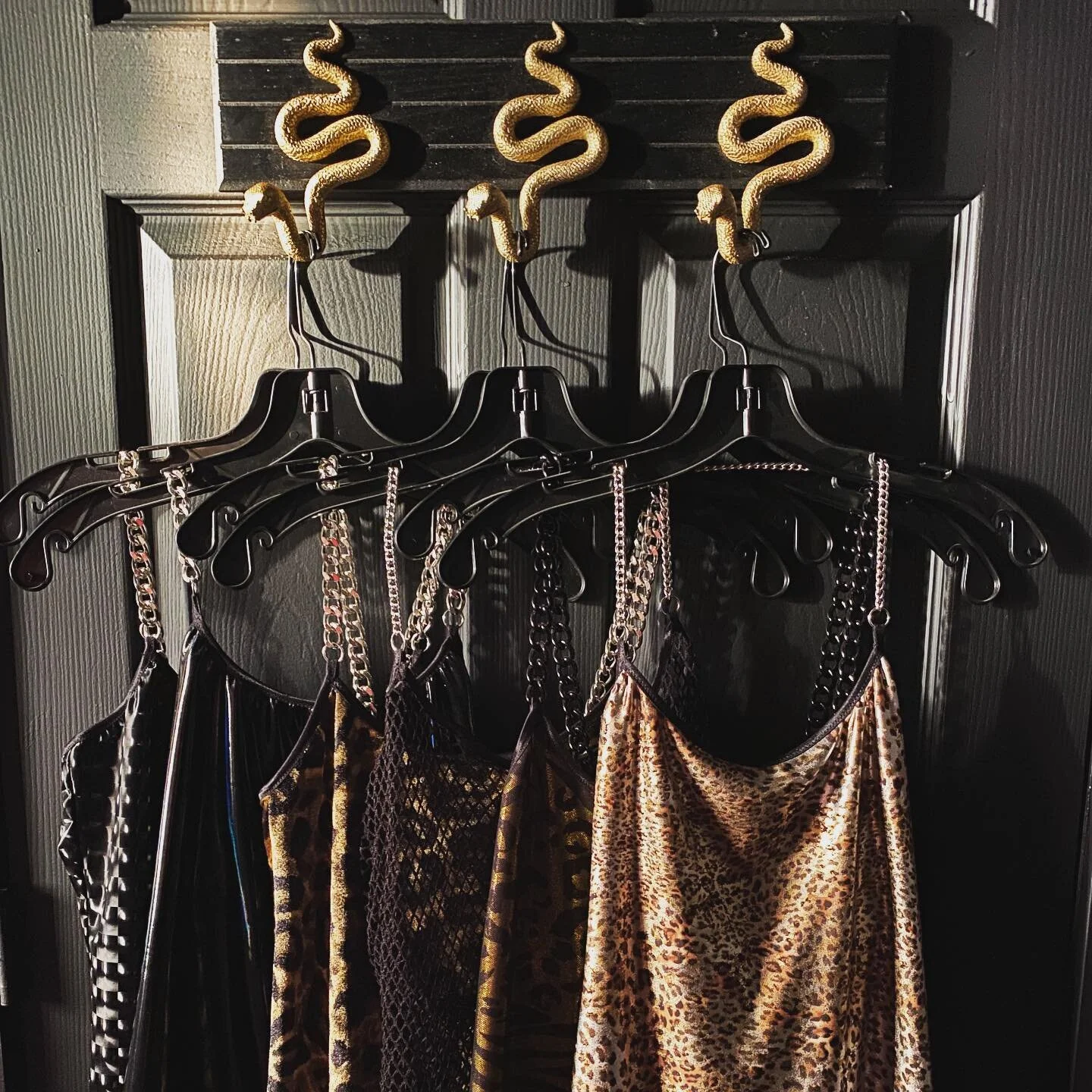 A few dresses with chain straps that I made going to a few of my fave babes ⚡️