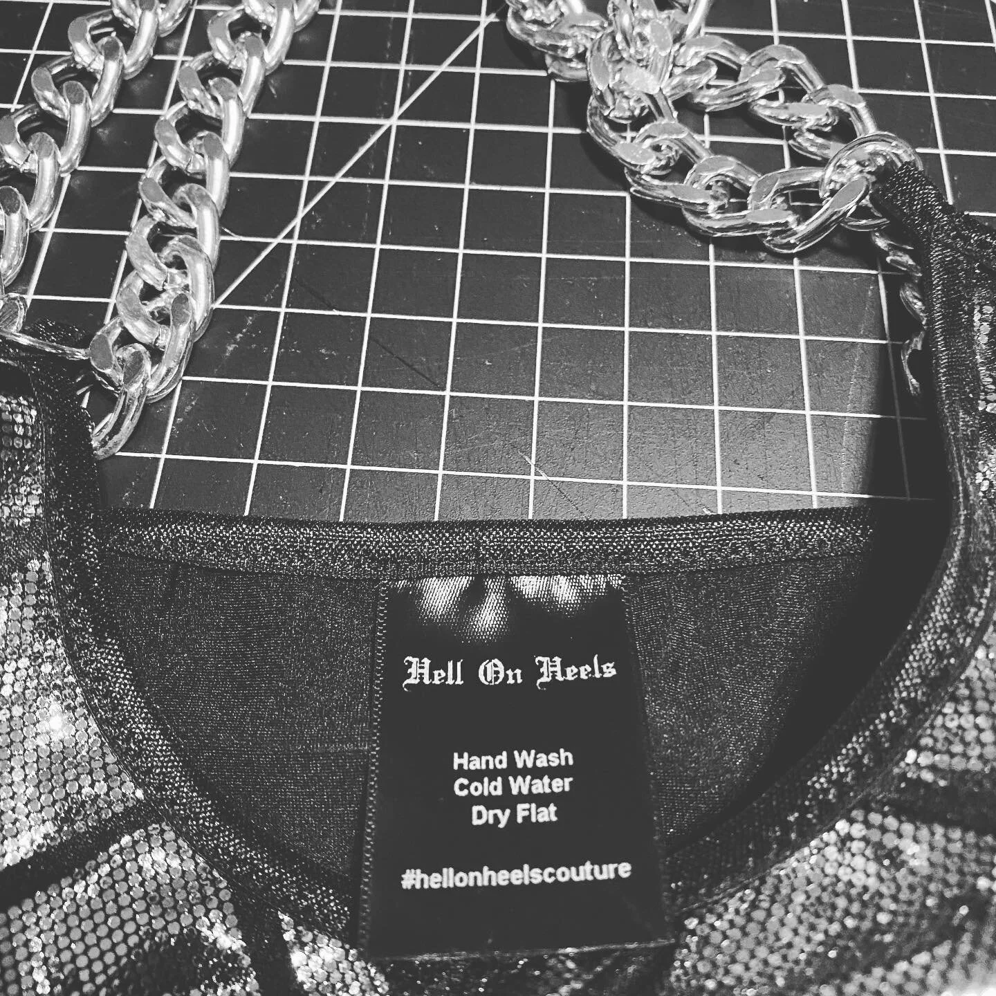 First tag sewn in ⛓🖤⛓