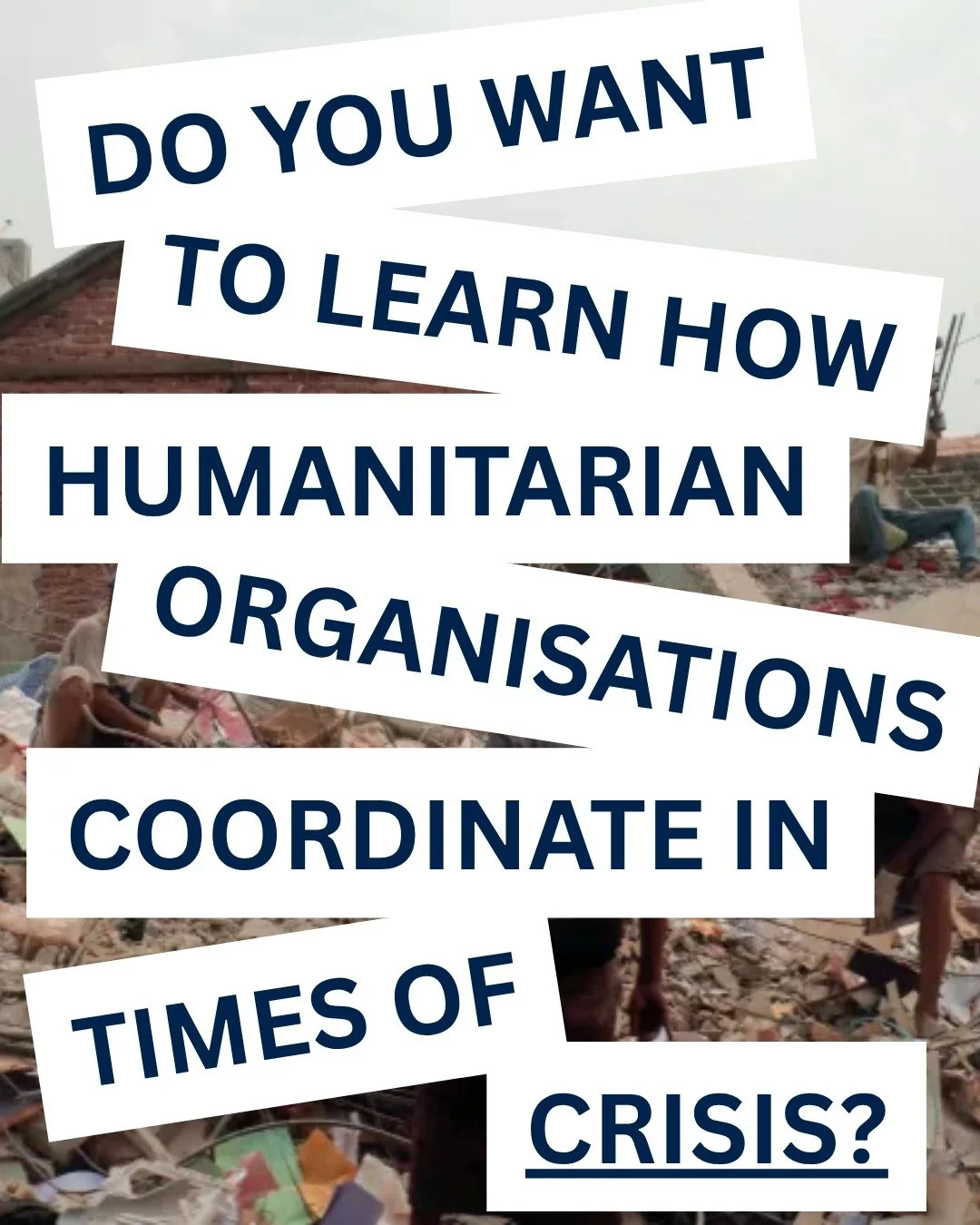 Upon news of the 2025 Myanmar Earthquake, HADRI rapidly deployed ground liaison officers to support coordination and respond in hard-to-reach and underserved communities.

As graduates of HADRI&rsquo;s Intelligence Essentials and Humanitarian and Dev