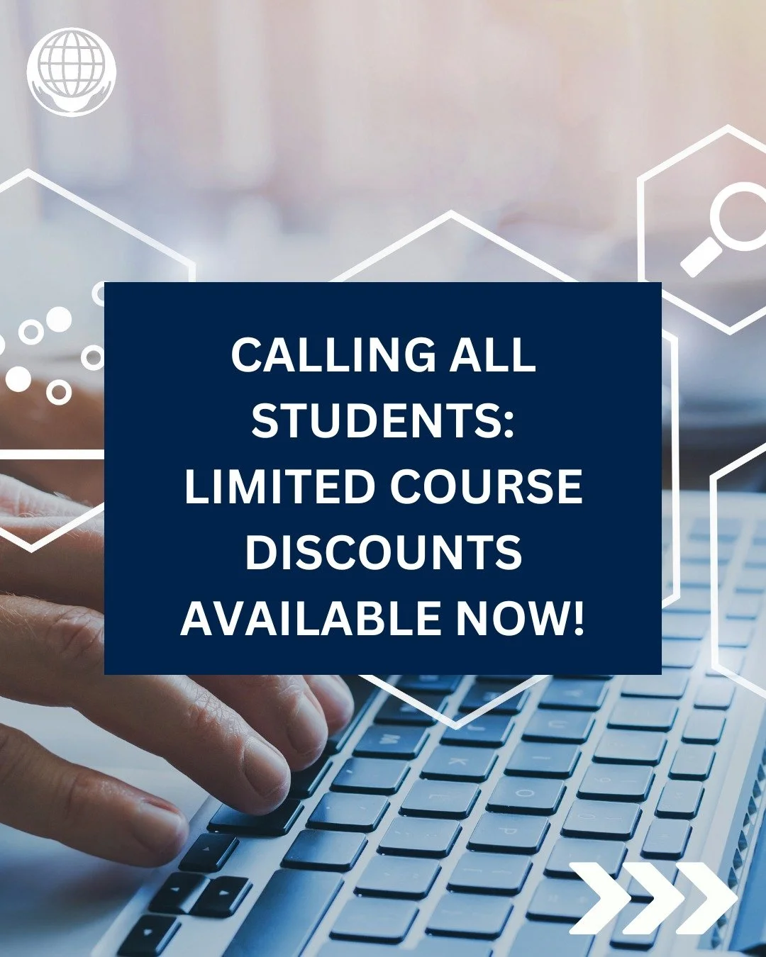 We are currently offering a limited number of 30% discounts to students like you for its two self-paced, fully online courses that can be balanced alongside your studies.

Interested? Swipe through to read more about our courses, find out how to acce