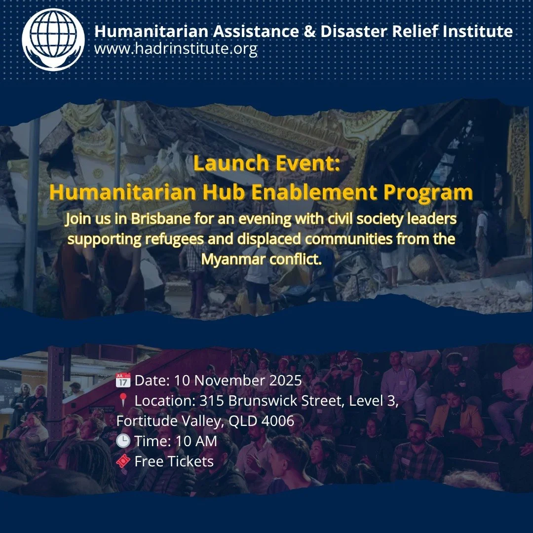🌍 Launch Event: Humanitarian Hub Enablement Program 🌍

Since the 2021 coup, Myanmar has faced one of the world&rsquo;s most underfunded humanitarian crises:
⚠️ 20 million people need urgent aid
⚠️ 3.5 million displaced by conflict
⚠️ 6 million impa