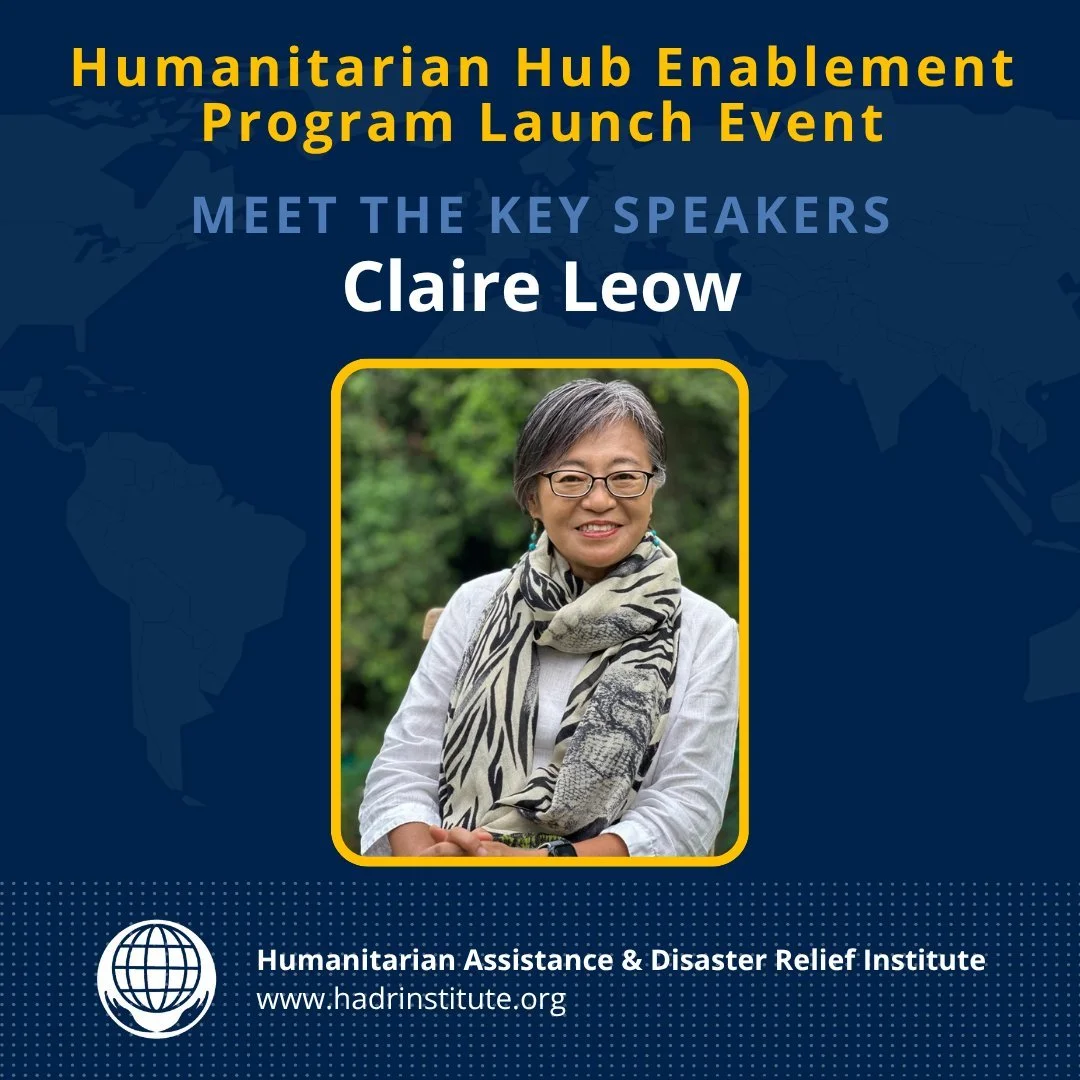 We&rsquo;re delighted to have Claire Leow, Regional Representative for Asia and the Pacific at Airlink @airlinkflight, as one of our key speakers this November. 

🌟 Based in Singapore, Claire works closely with NGOs, donors, and logistics partners t