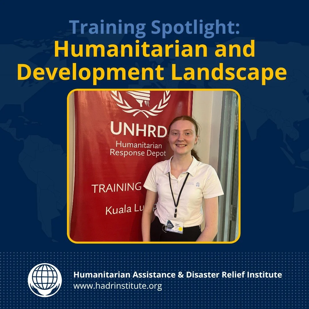 While we&rsquo;re gearing up for our November 10 event 🎉, we also have some great training opportunities on offer at HADRI - including our Humanitarian and Development Landscape training.

Hear from Abigail, one of our Humanitarian Support Officers,