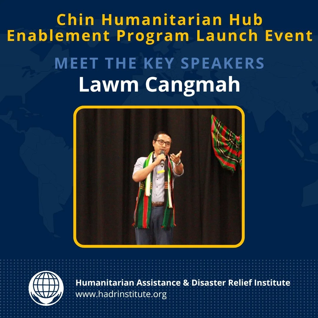 Two days left! We are thrilled to introduce Lawm Cangmah as a speaker for the Chin Humanitarian Hub Enablement Program Launch Event. ✨

Lawm is the Managing Director of the Chin Humanitarian Enablement Program (CHEP). He is also the current General S