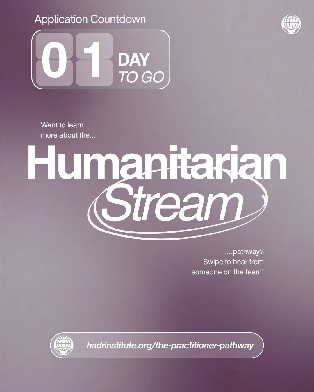 ⏳There&rsquo;s 1 day left until applications close!

Still on the fence about what stream to choose for HADRI&rsquo;s mid-year internship? Not sure if you&rsquo;d prefer applying for Intelligence or Humanitarian Support?

We asked one of our humanita