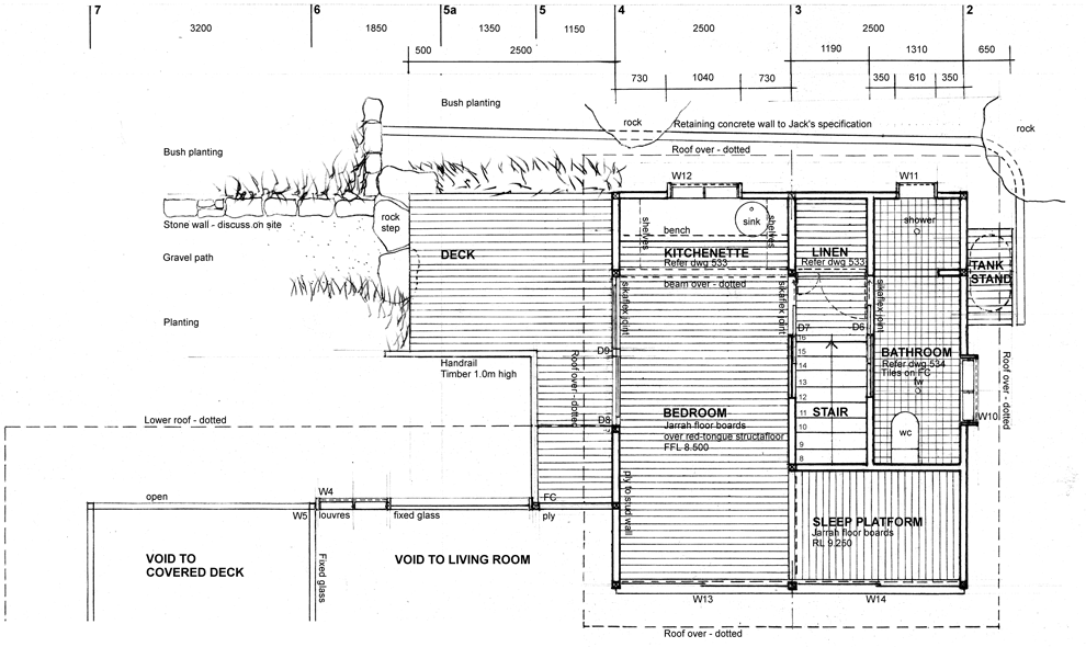 Grant Mears Architect Palm Beach, Beach Cottage, Post and beam framing, Reverse brick veneer.