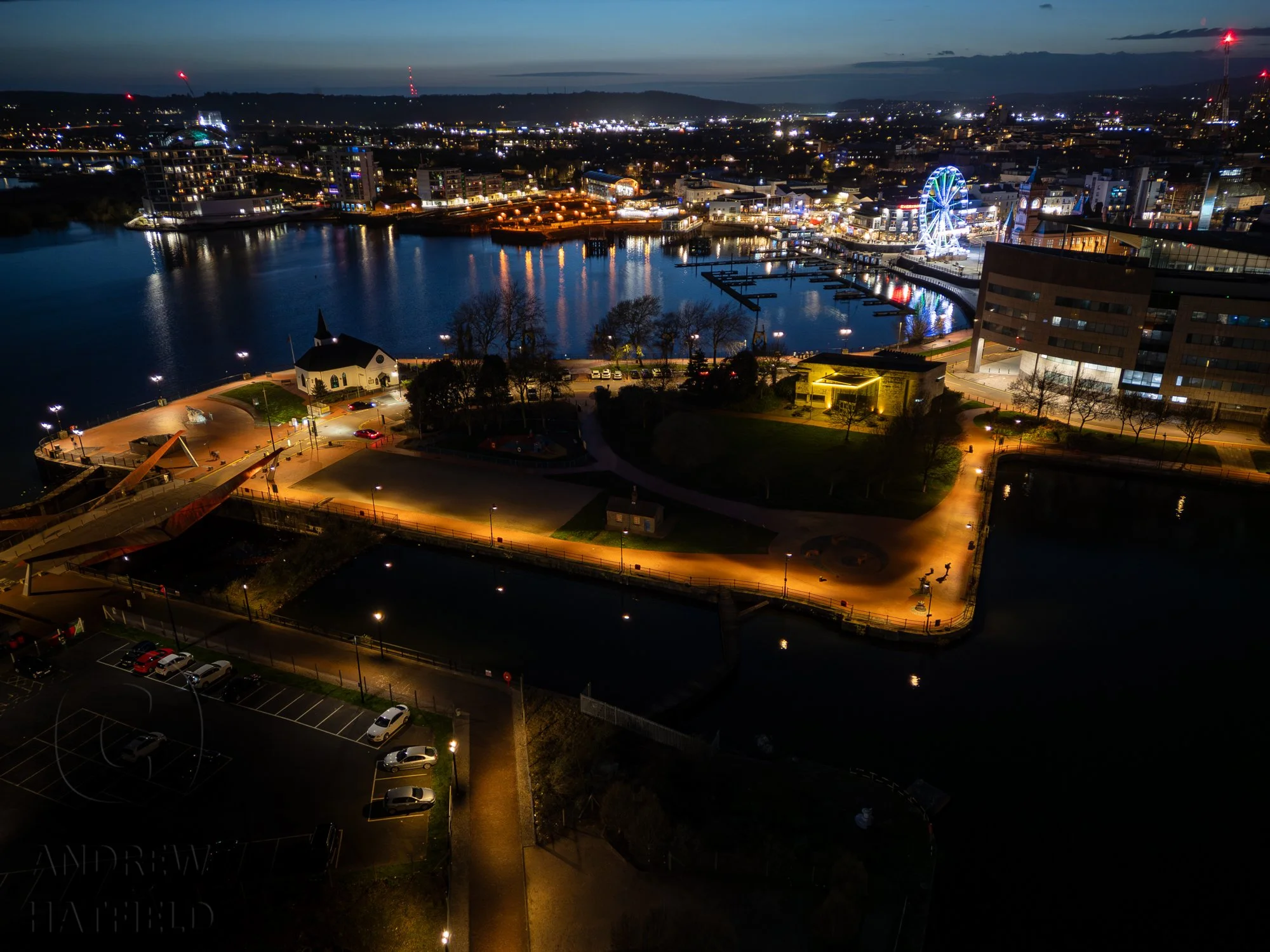 Cardiff Bay Area at night