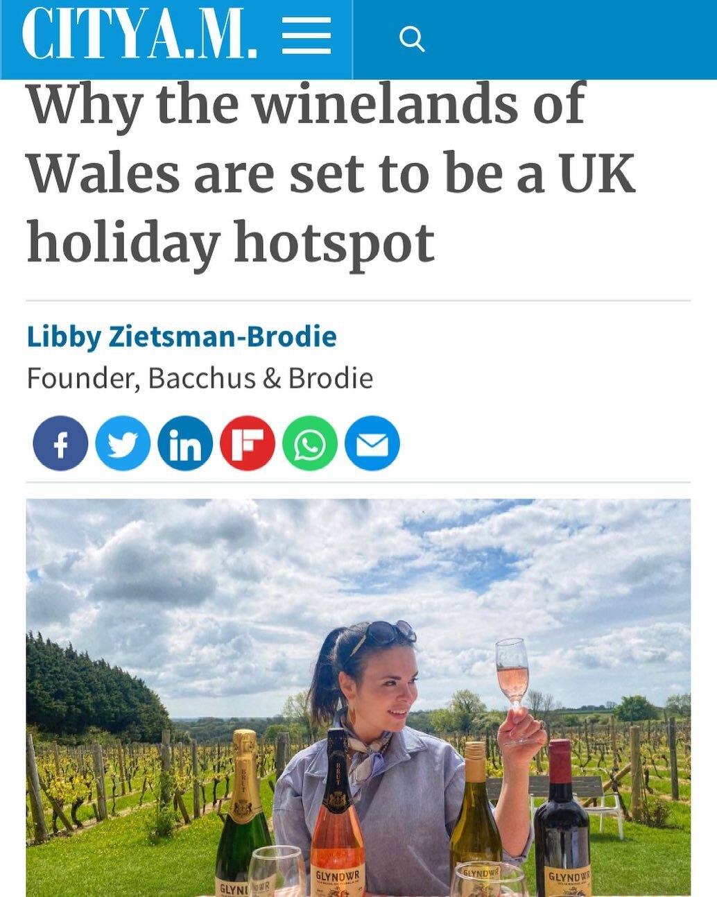 🍾 To kick off #WelshWineWeek here is my first wine-travel piece for @cityamtravel about this new surprise #winetourism destination. (#LinkInBio).

🥂 Holidaying abroad this year is tricky and a staycation may be on the cards, but before you book a l