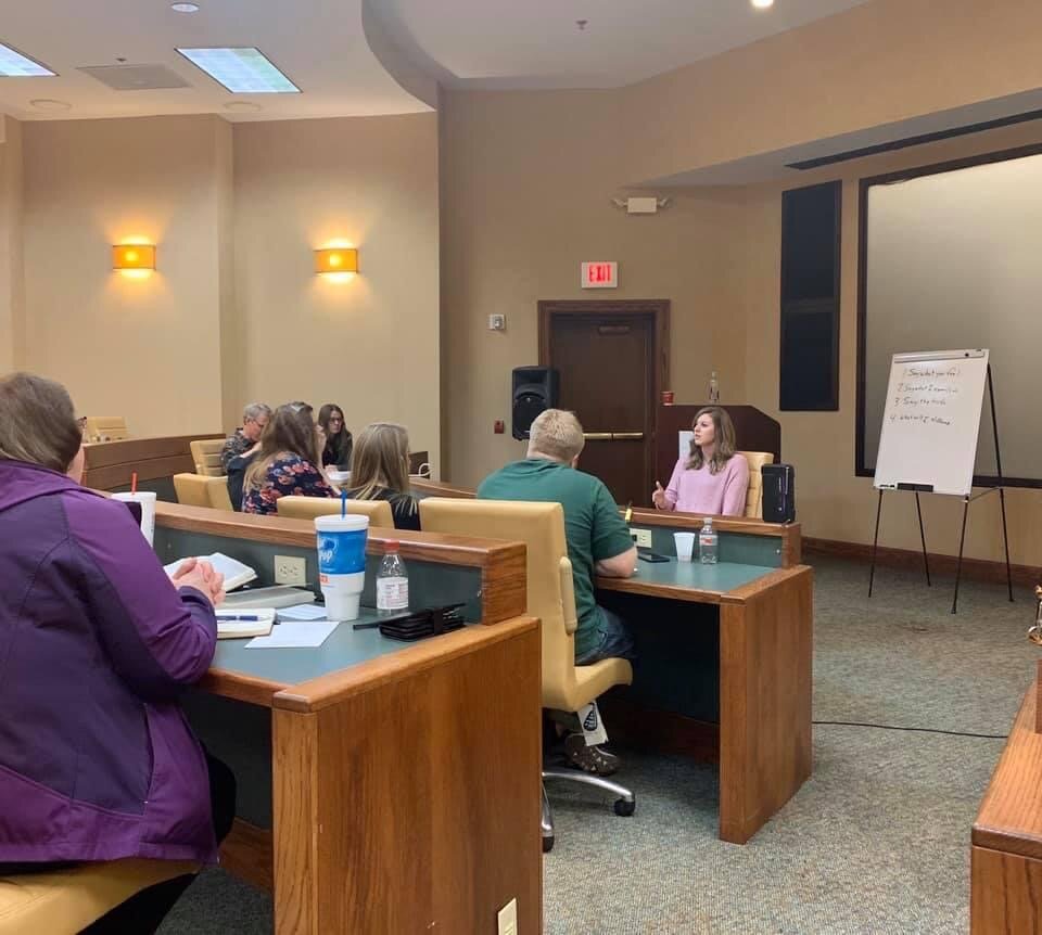 Speaking to couples at a marriage conference