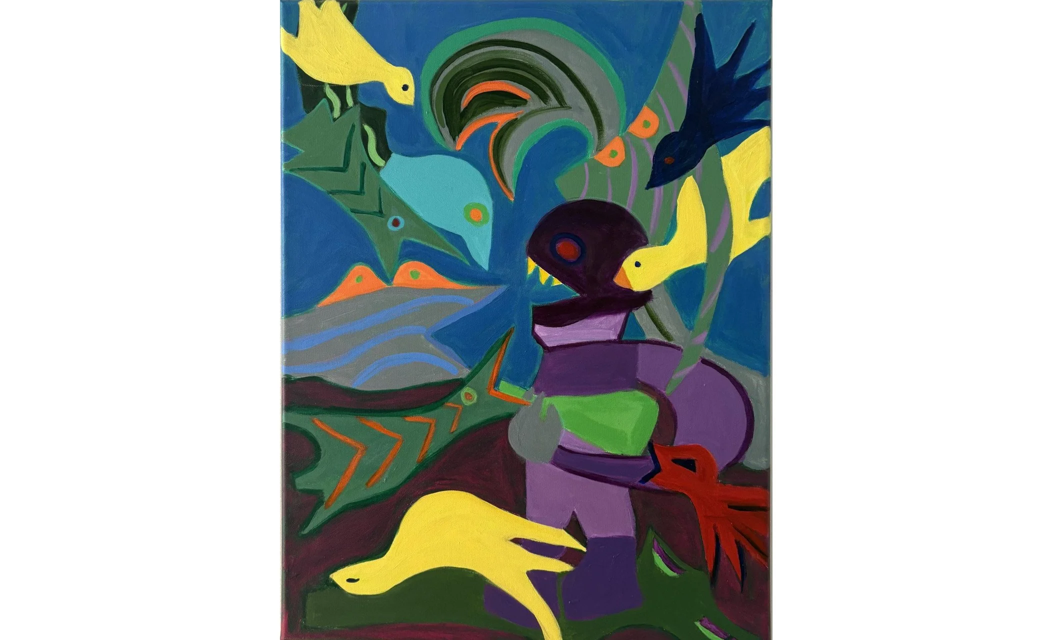 Confrontation.  Acrylic on canvas, 24x18, 2026