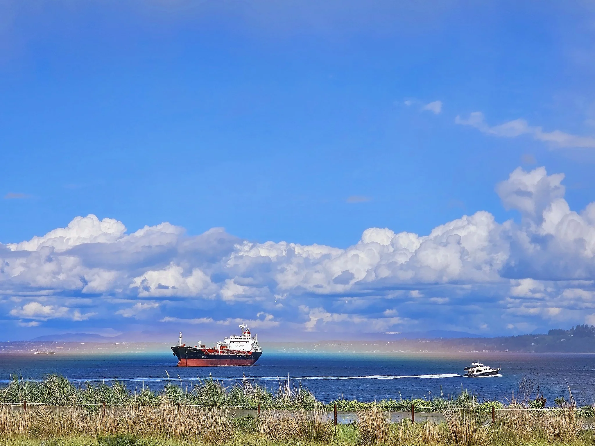 Horizontal Rainbow over Commencement Bay