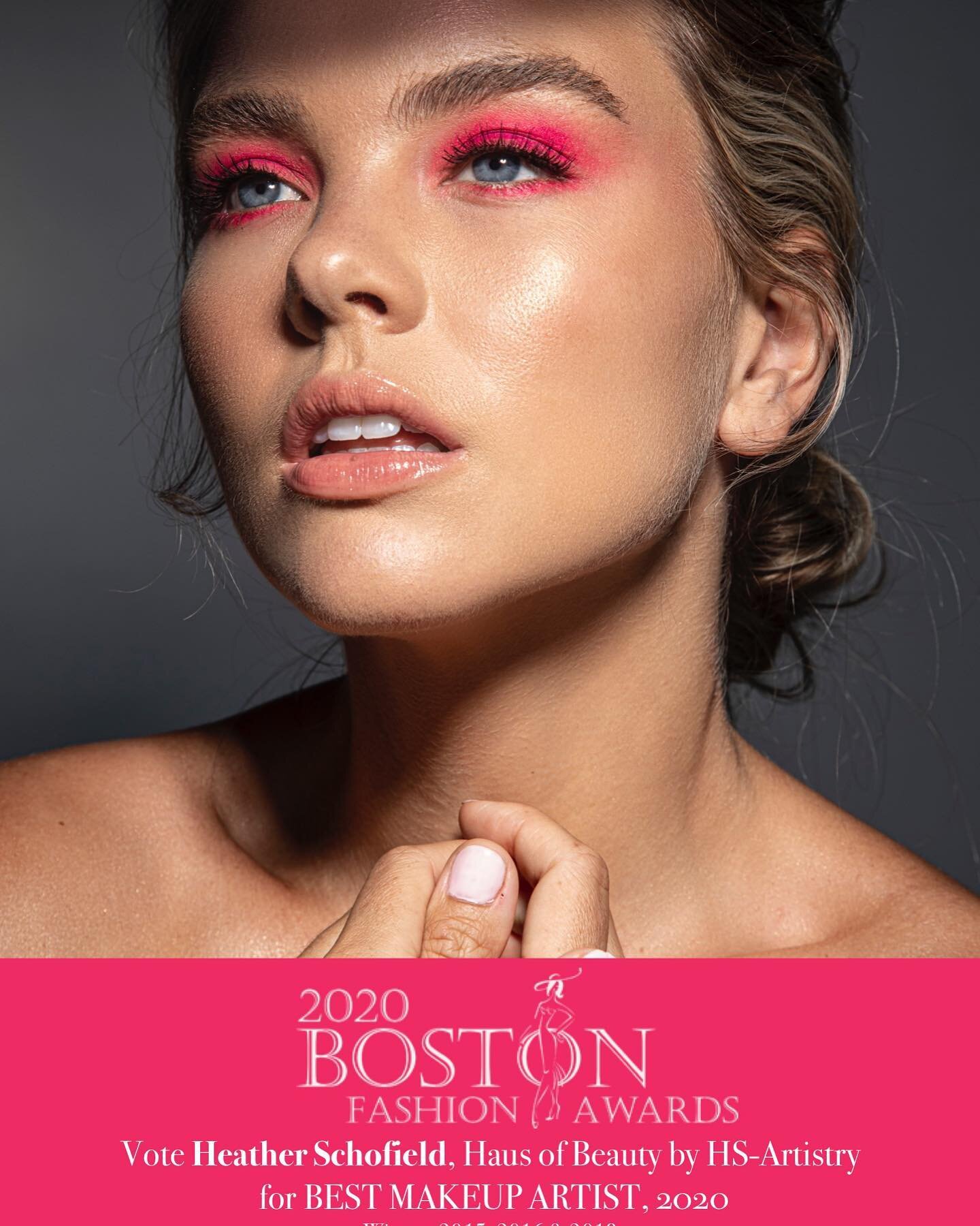 🍾It&rsquo;s an honor to have been nominated again for Boston Fashion Award&rsquo;s Makeup Artist of the Year, 2020! 🎉This year has been so hard for everyone.  I&rsquo;m beyond proud to have been nominated amongst such strong artists! 💗
.
.
.
🗳You