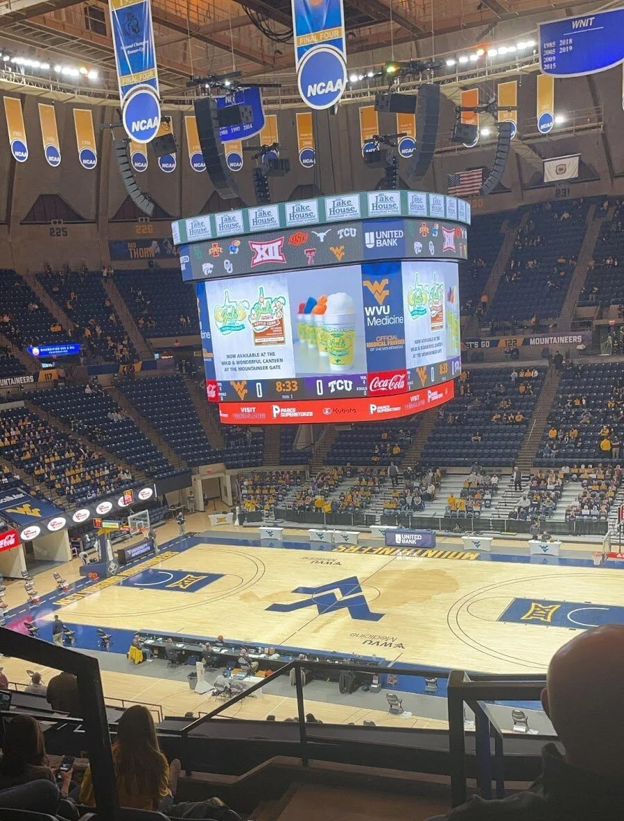 Pregame of the TCU vs. No. 6 WVU Men’s Basketball Game (Courtesy of Rush Bishop)