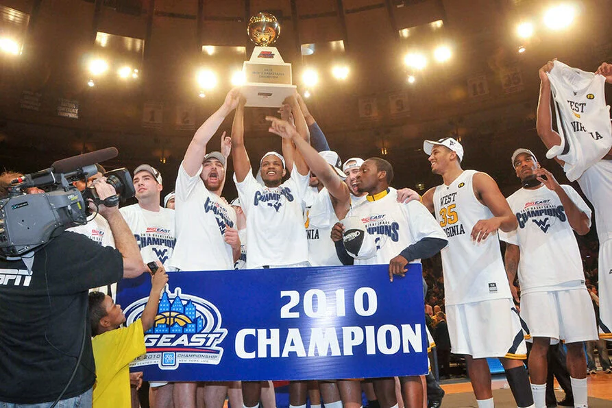 Being crowned the Big East champs (Courtesy of The Dominion Post)