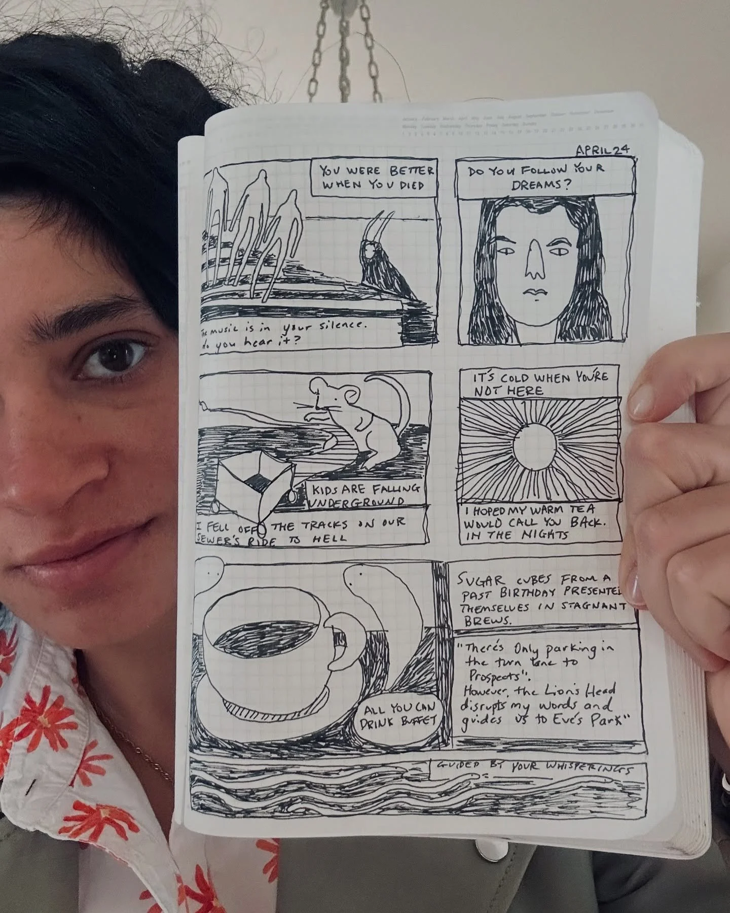 I hoped my warm tea would call you back in the night