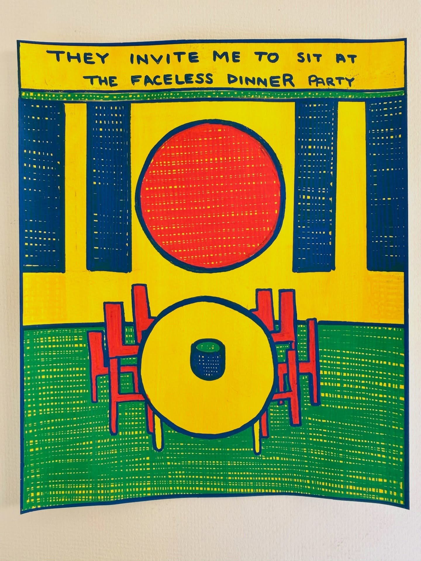 They invite me to sit at the faceless dinner party
Which I briefly savor