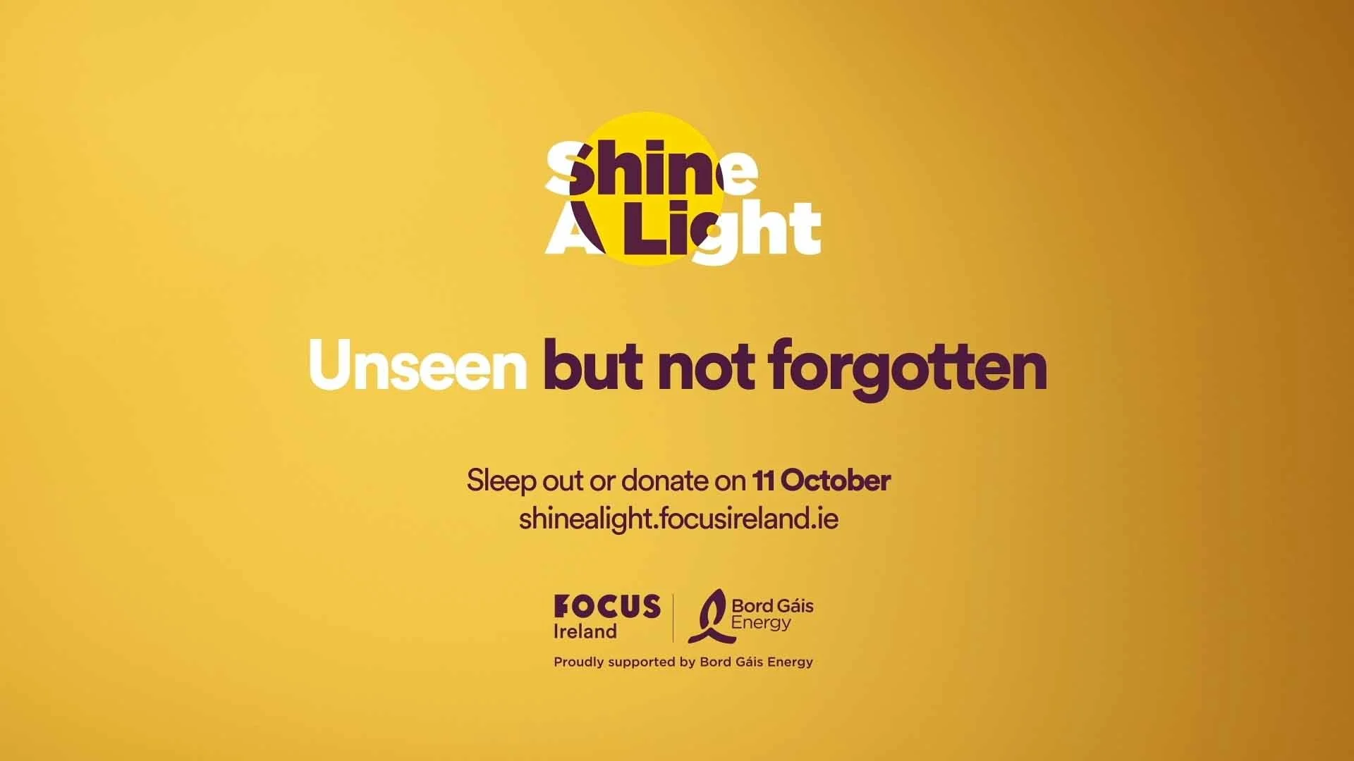 brill building - focus ireland: shine a light