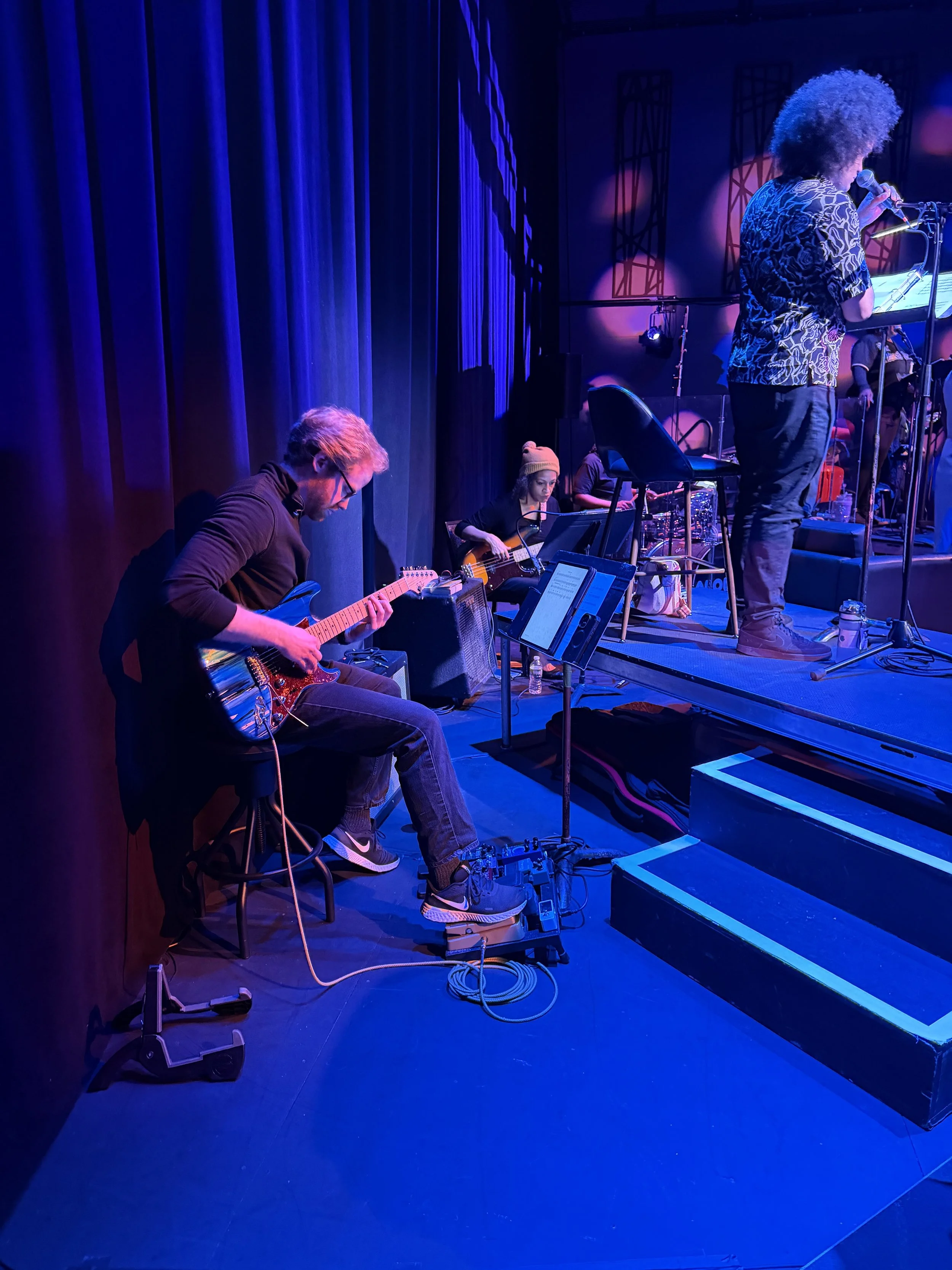 The Band - Ben Weiss, Lead Guitar,  Serena Ebony Miller Bass, Q Robinson on Drums, James Davis Jr. Music Director / Keys