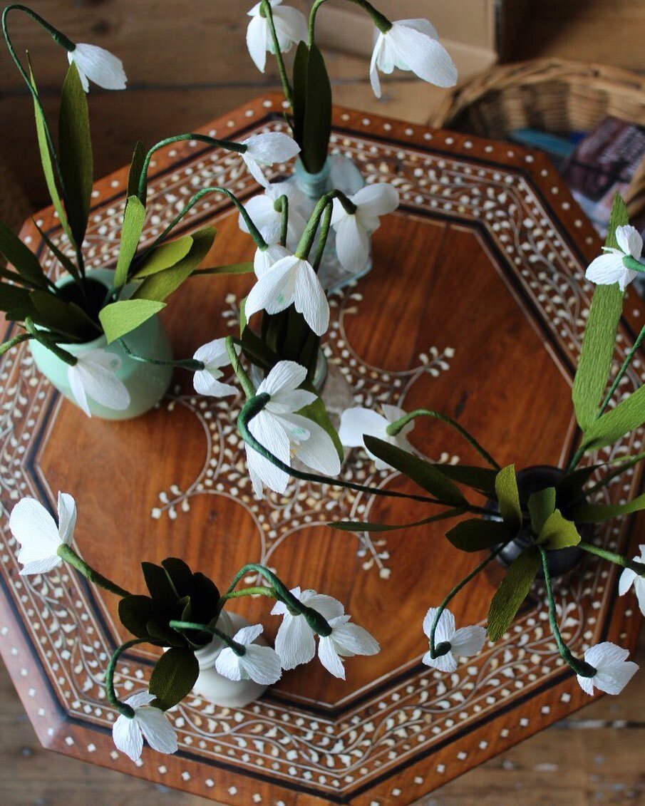 Little paper snowdrops I made last year having their moment once again. 🌱