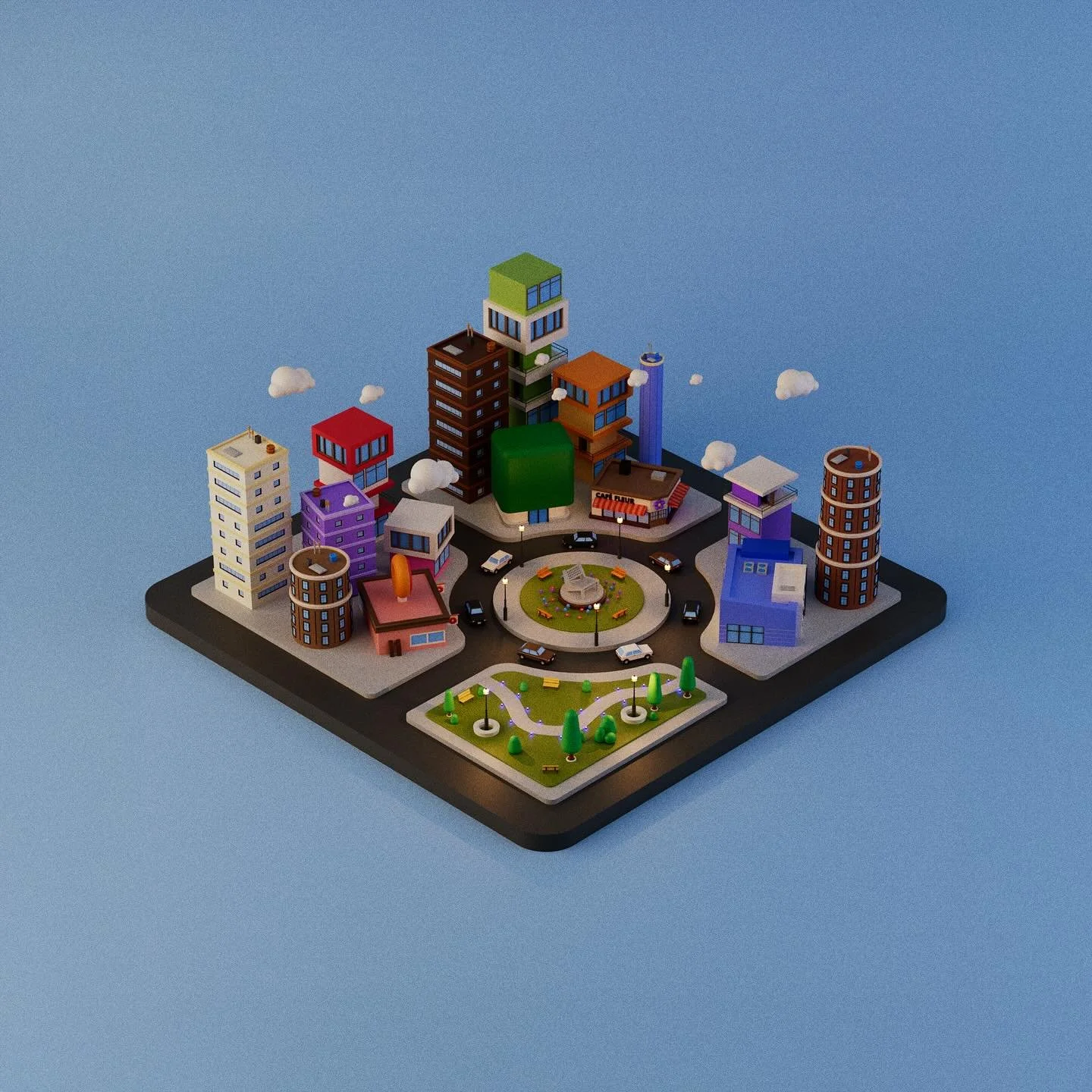 🏙️🤩 I went ahead and modeled my own assets for a school of motion assignment called We Built This City. Next is to animate ☺️

#schoolofmotion #c4dbasecamp #c4d #3dmodel #redshift