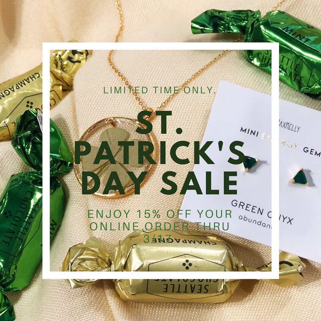WEB EXCLUSIVE!  Enjoy 15% of your online order now through 3/17 with code STPADDYS!☘️💚

#stpaddysday #online #webexclusive #boutique #supportsmallbsuiness #charlottesvilleva