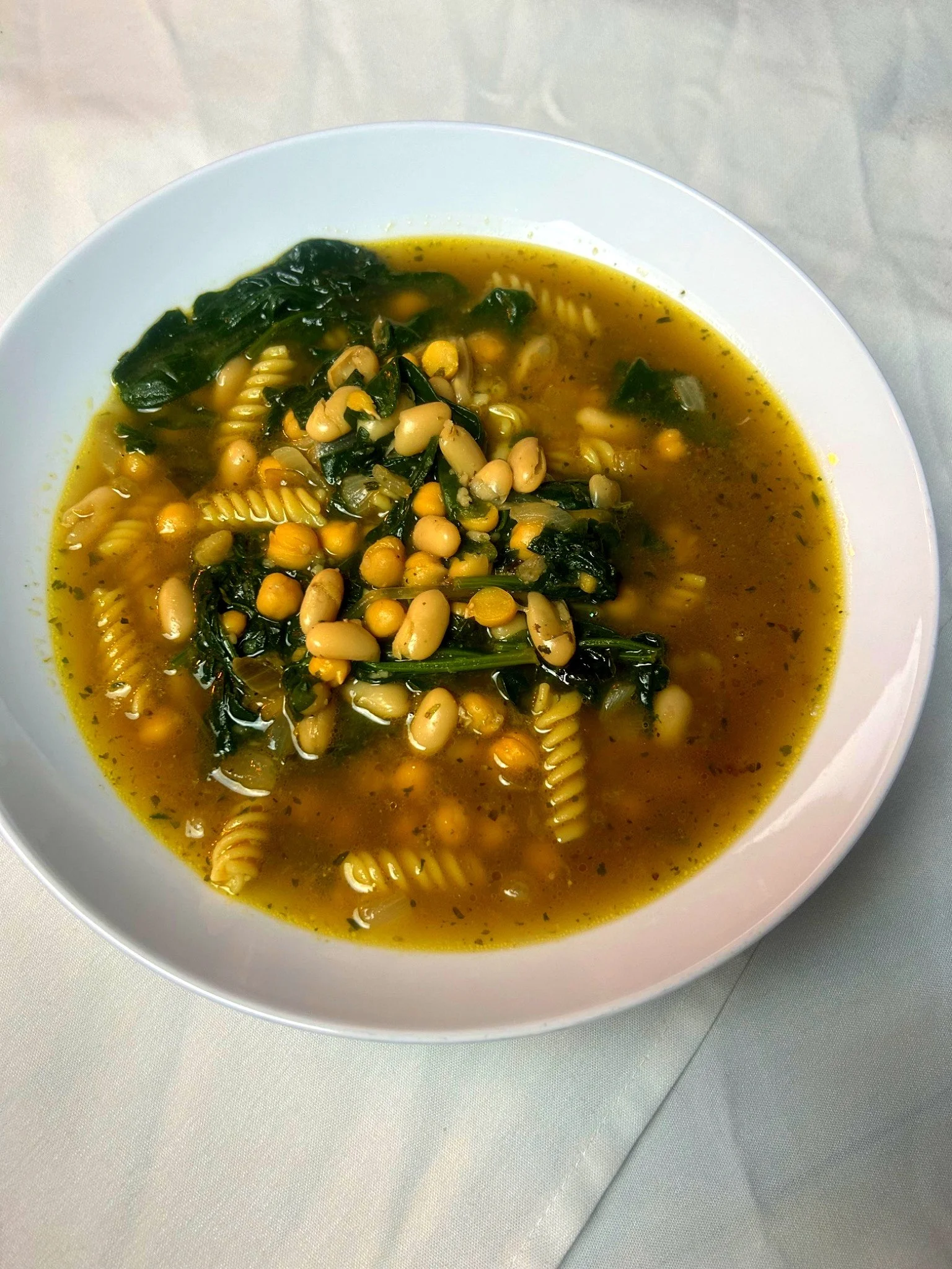 Soup Menu: Spinach and White Bean Soup